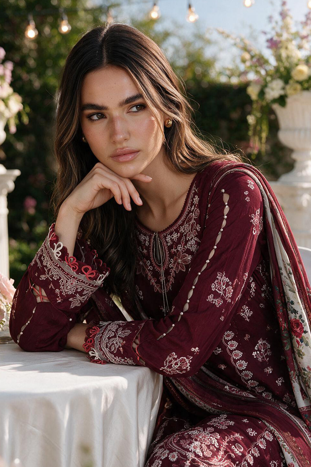 Embroidered Shirt Shalwar Dupatta - 4107