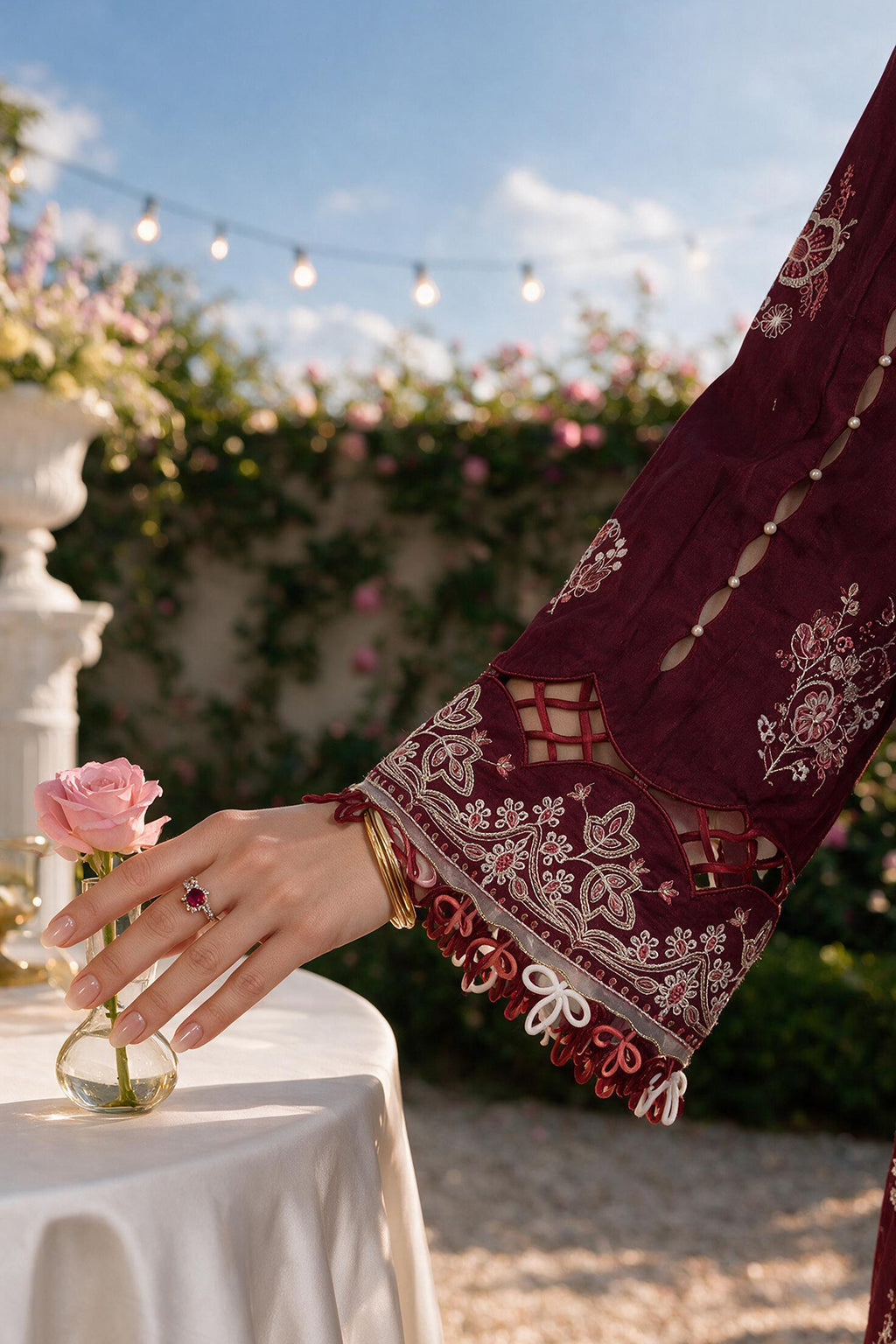 Embroidered Shirt Shalwar Dupatta - 4107