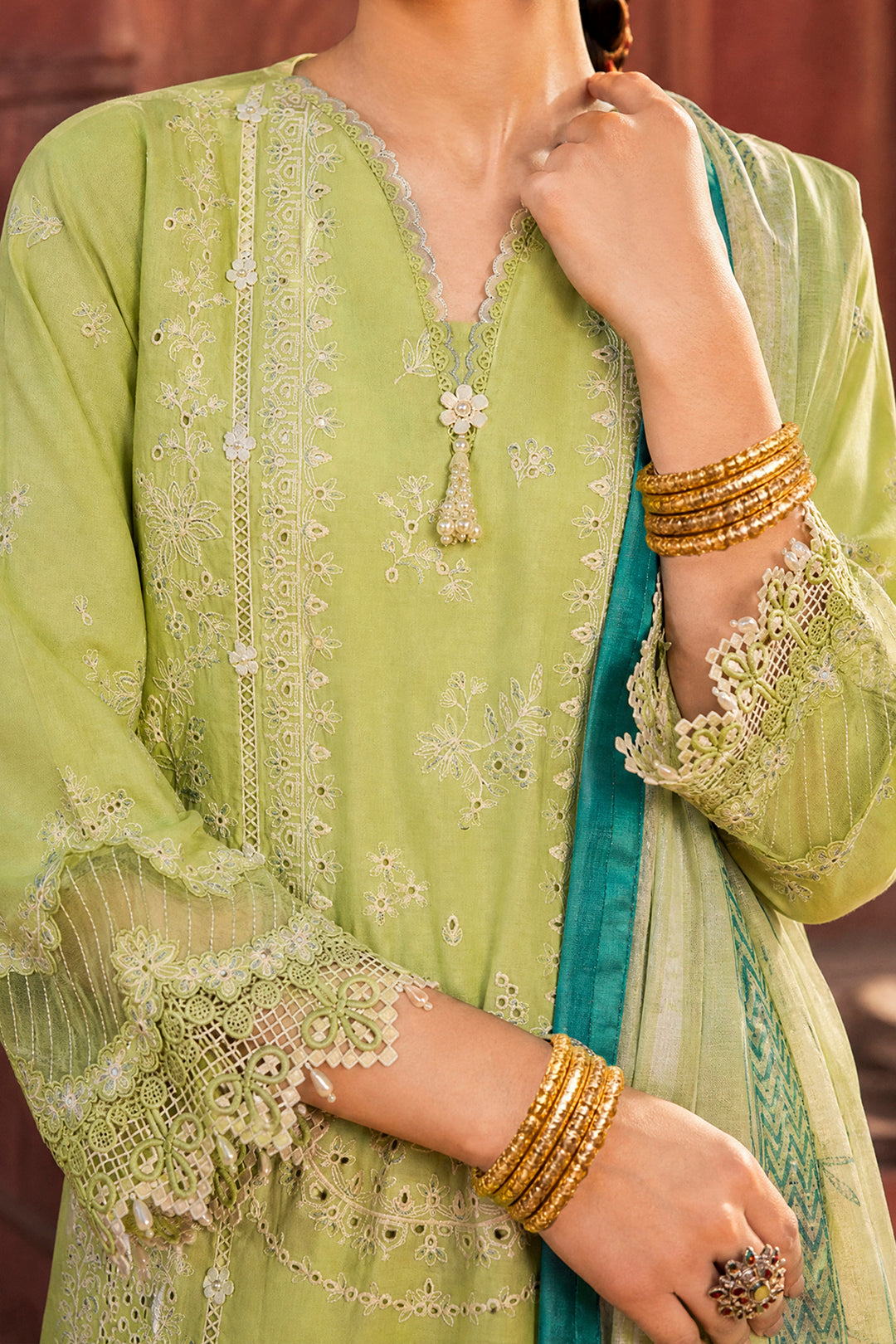Embroidered Shirt Shalwar Dupatta - 4115