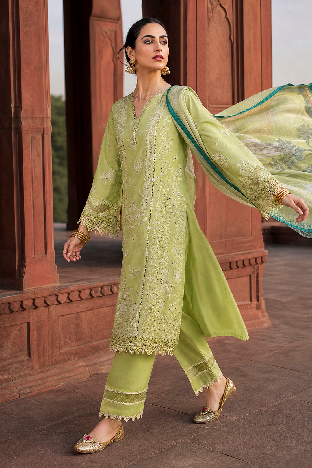 Embroidered Shirt Shalwar Dupatta - 4115