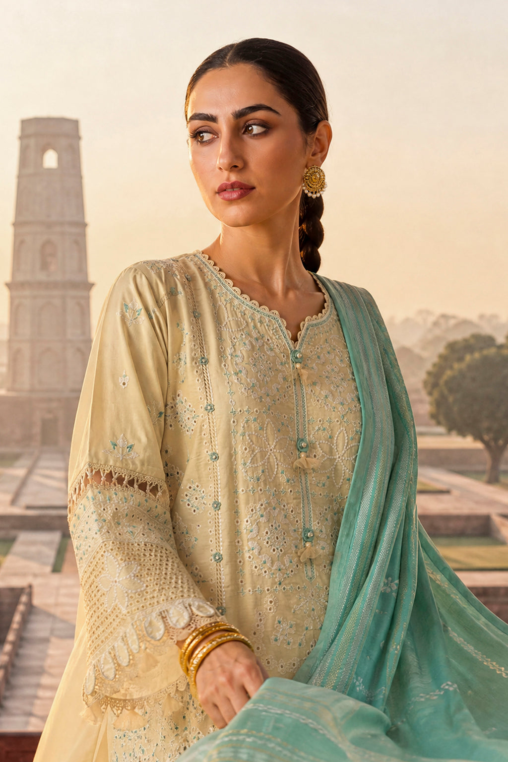 Embroidered Shirt Shalwar Dupatta - 4109