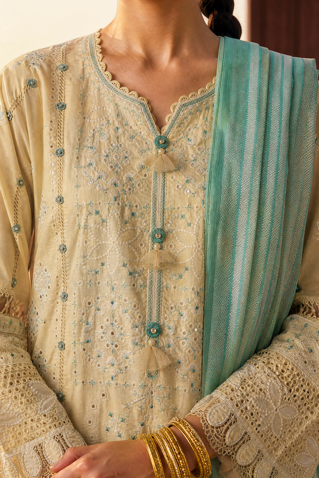 Embroidered Shirt Shalwar Dupatta - 4109