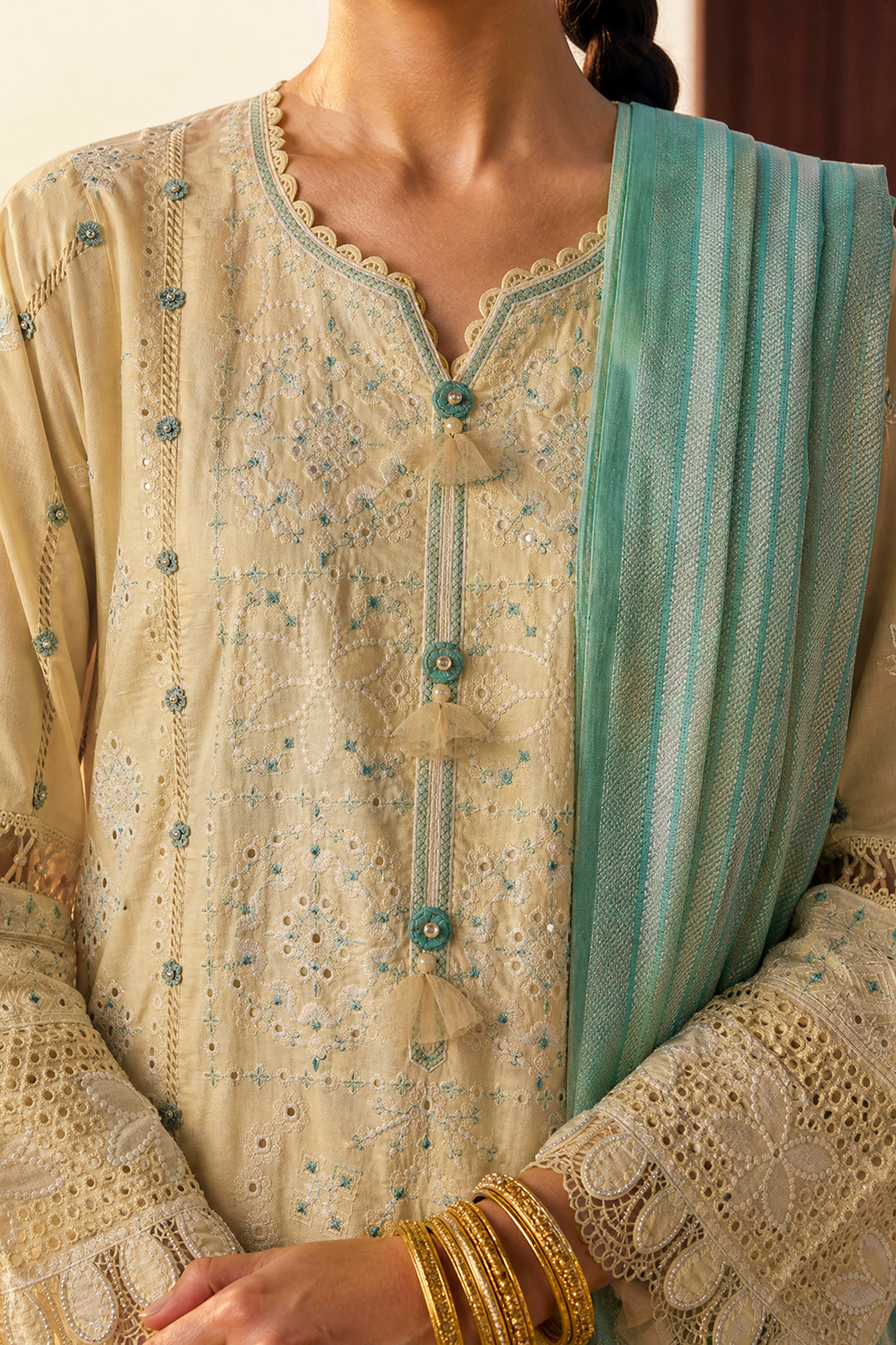 Embroidered Shirt Shalwar Dupatta - 4109