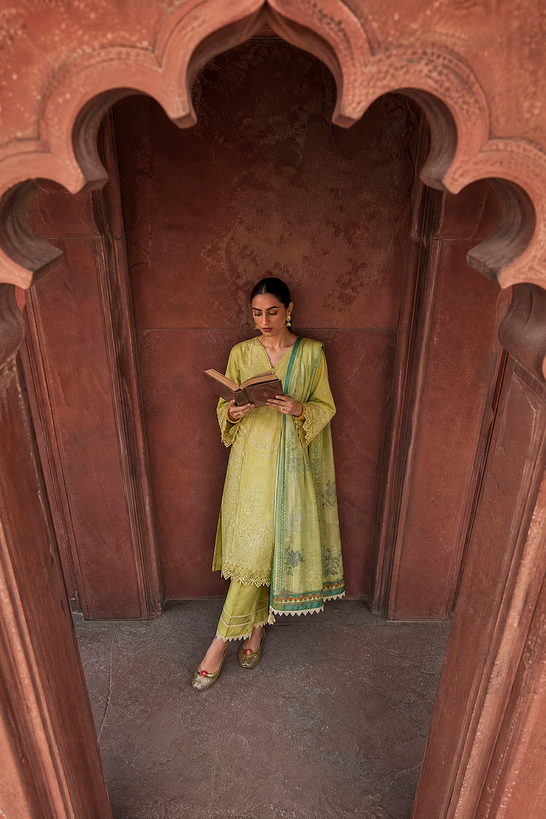 Embroidered Shirt Shalwar Dupatta - 4115