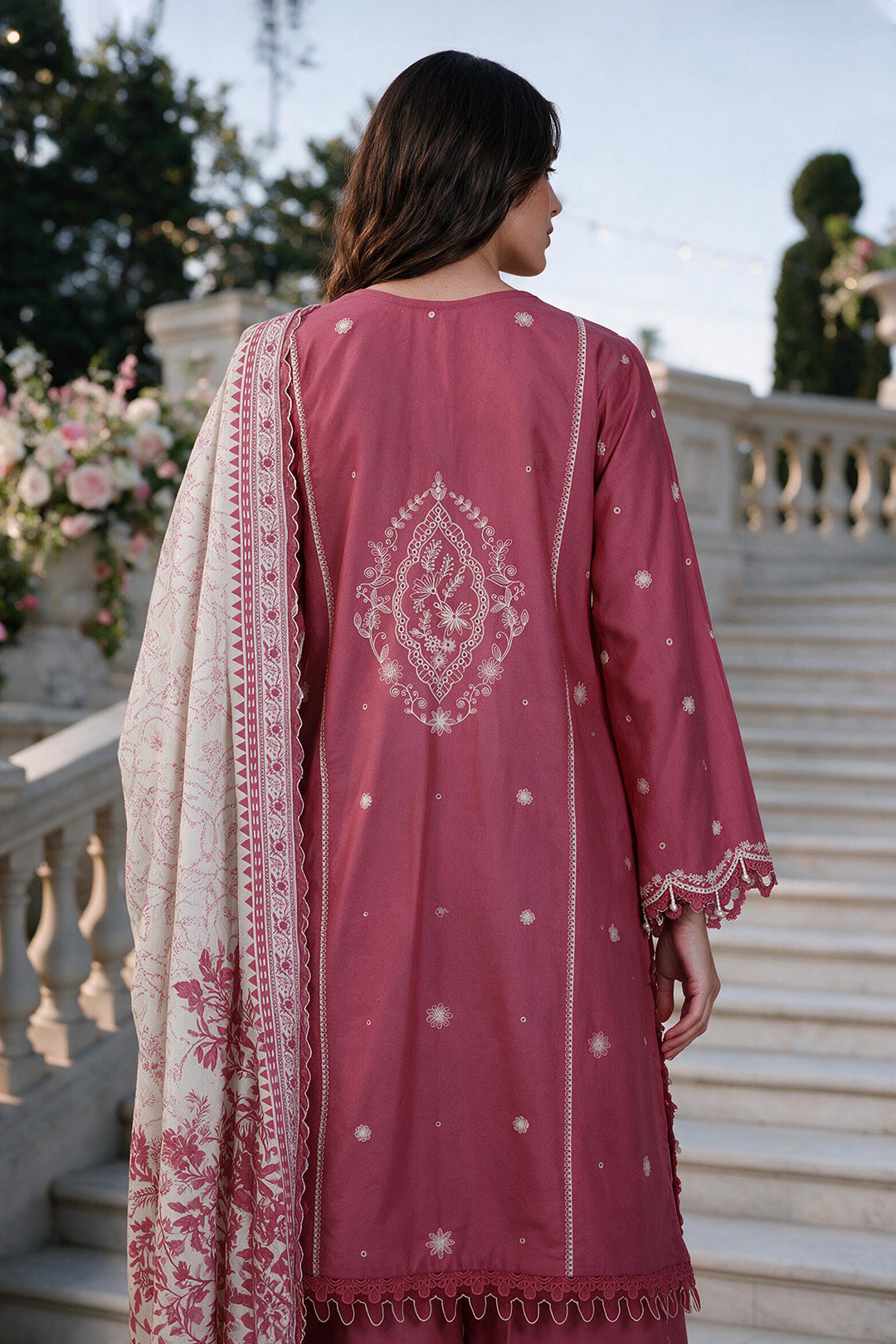 Embroidered Shirt Shalwar Dupatta - 4110