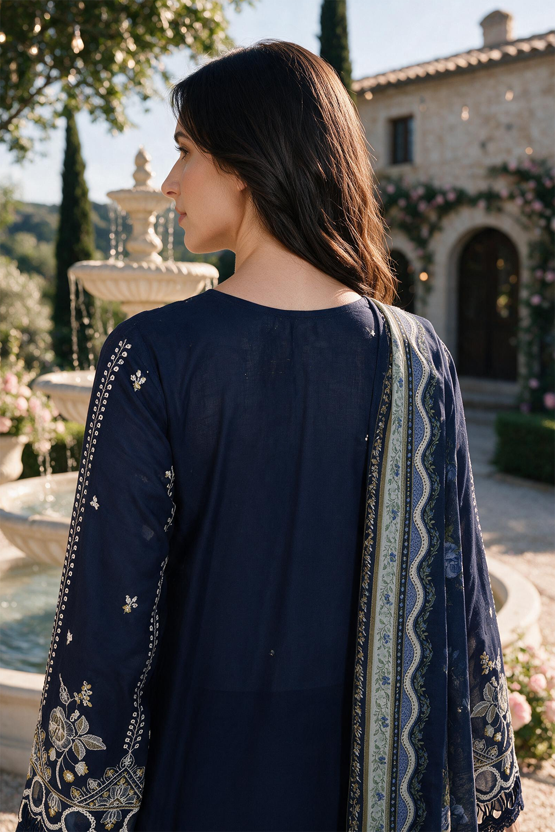 Embroidered Shirt Shalwar Dupatta - 4111