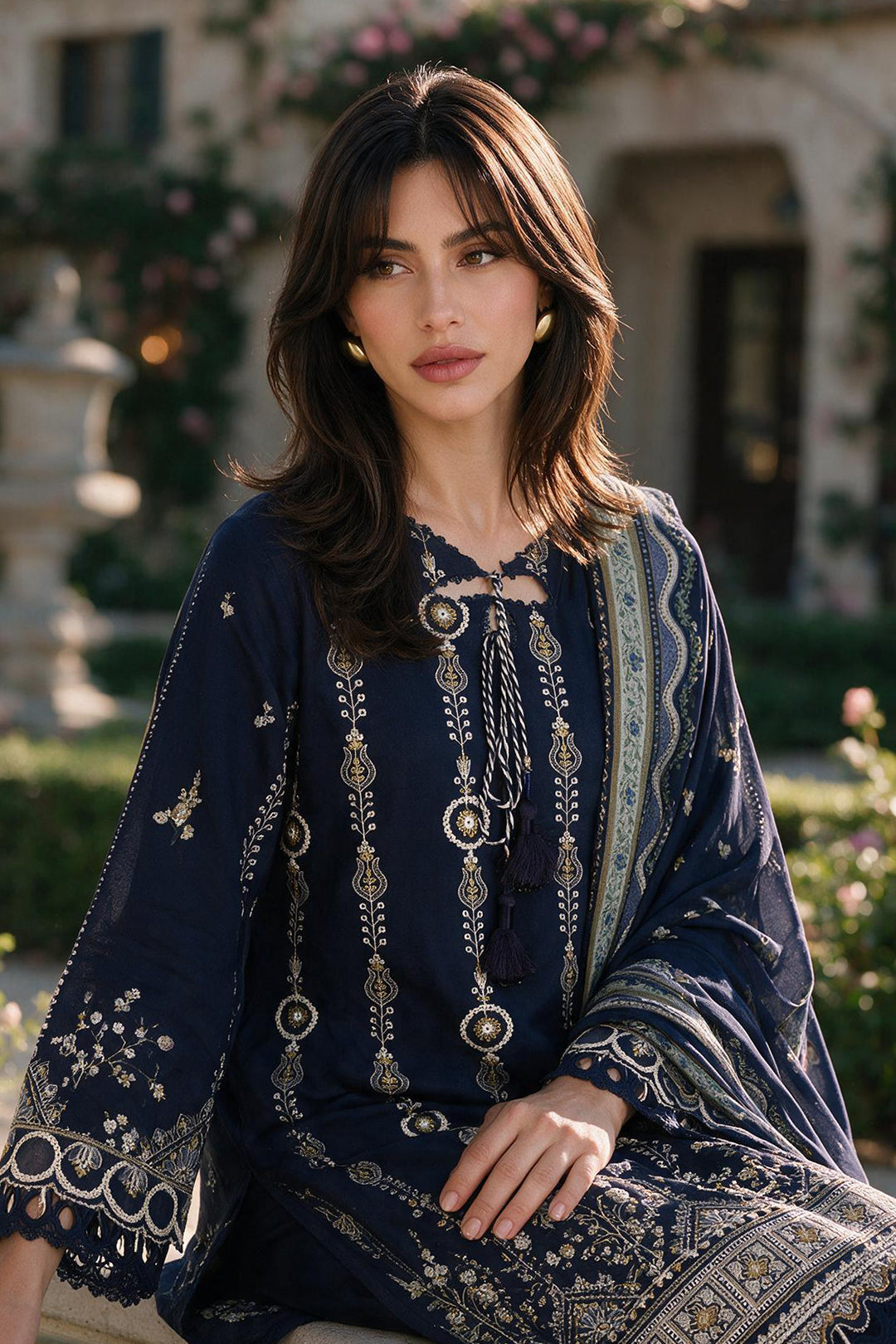 Embroidered Shirt Shalwar Dupatta - 4111