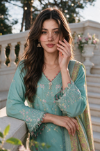 Embroidered Shirt Shalwar Dupatta - 4112