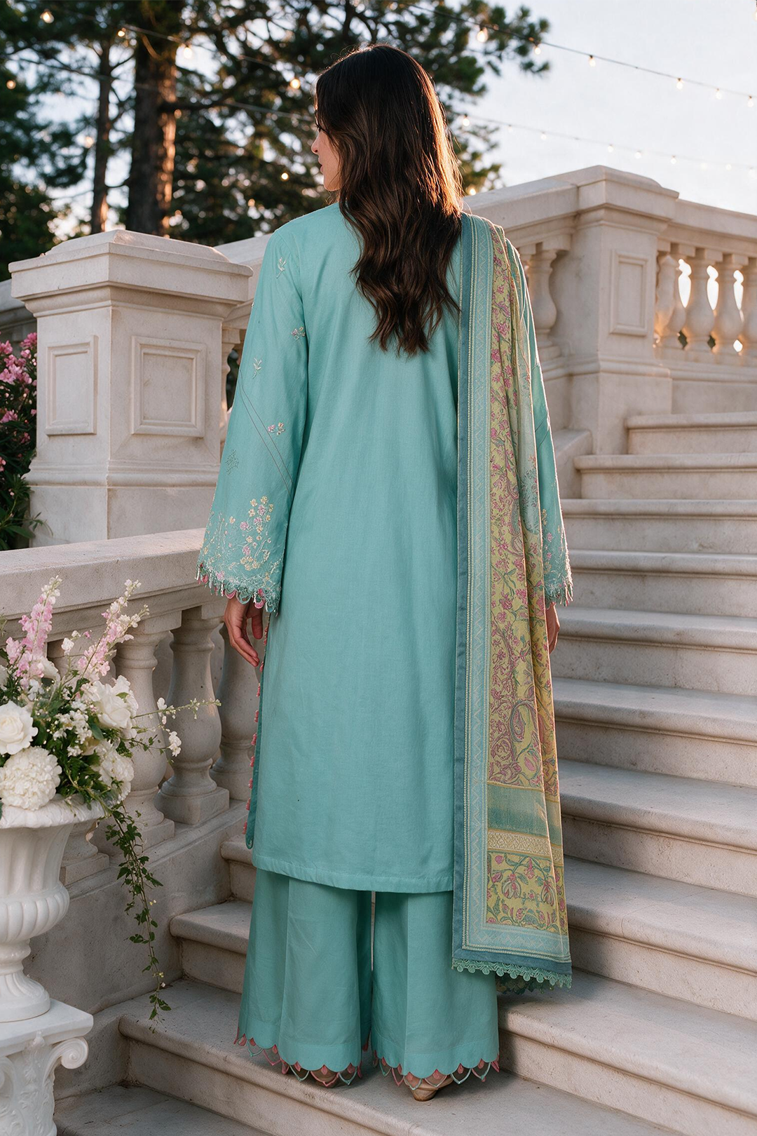 Embroidered Shirt Shalwar Dupatta - 4112