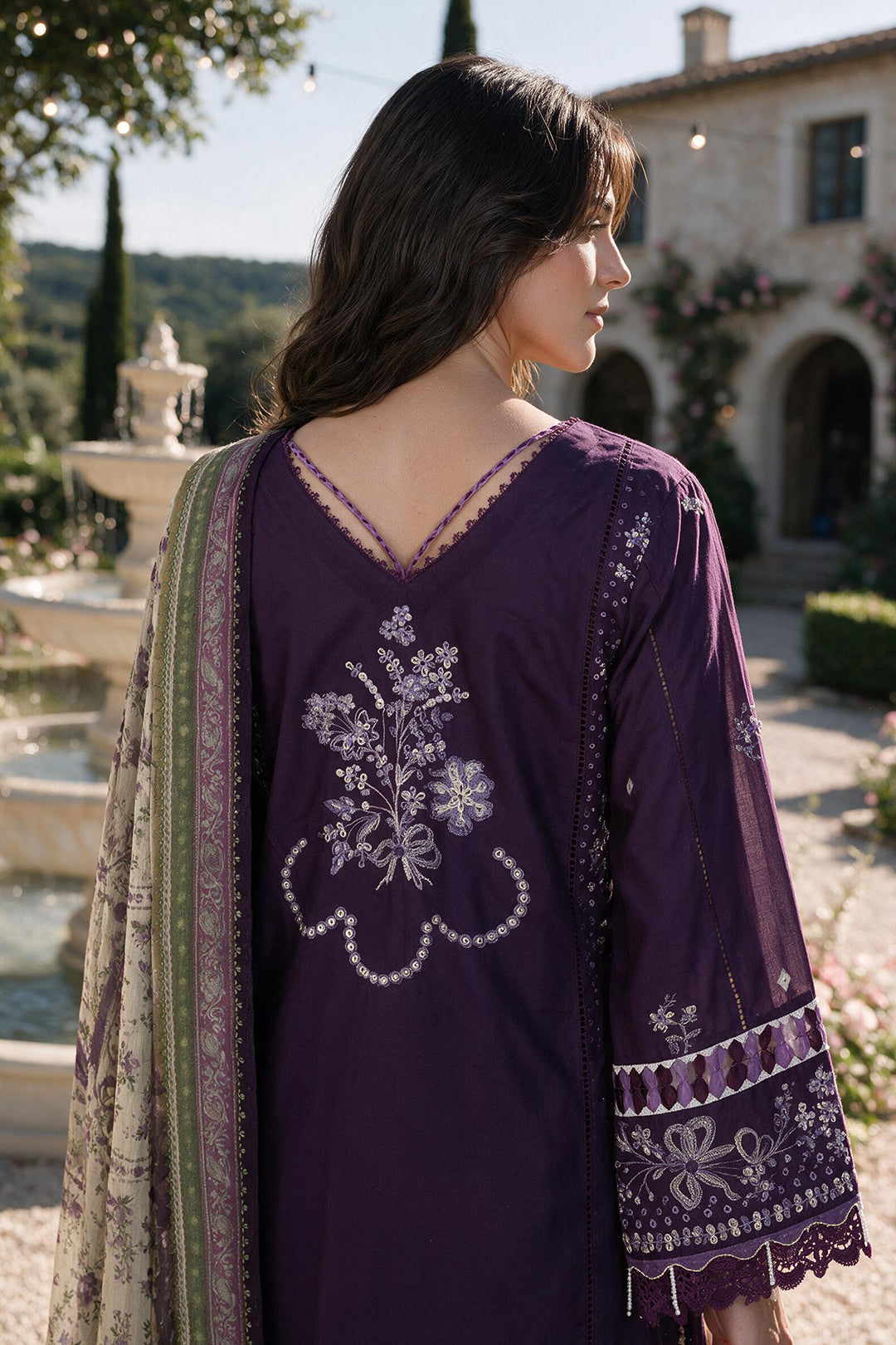 Embroidered Shirt Shalwar Dupatta - 4113