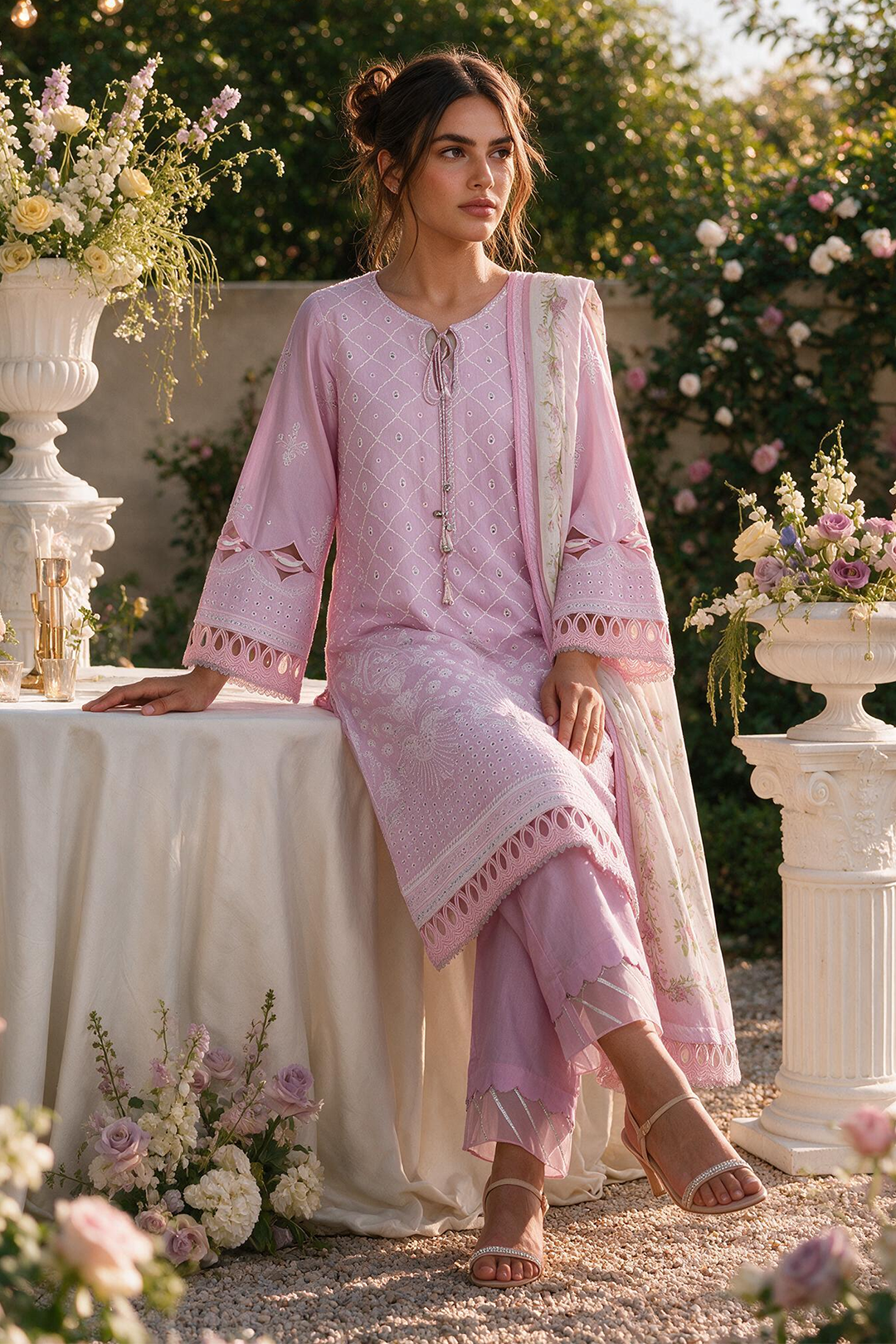 Embroidered Shirt Shalwar Dupatta - 4114