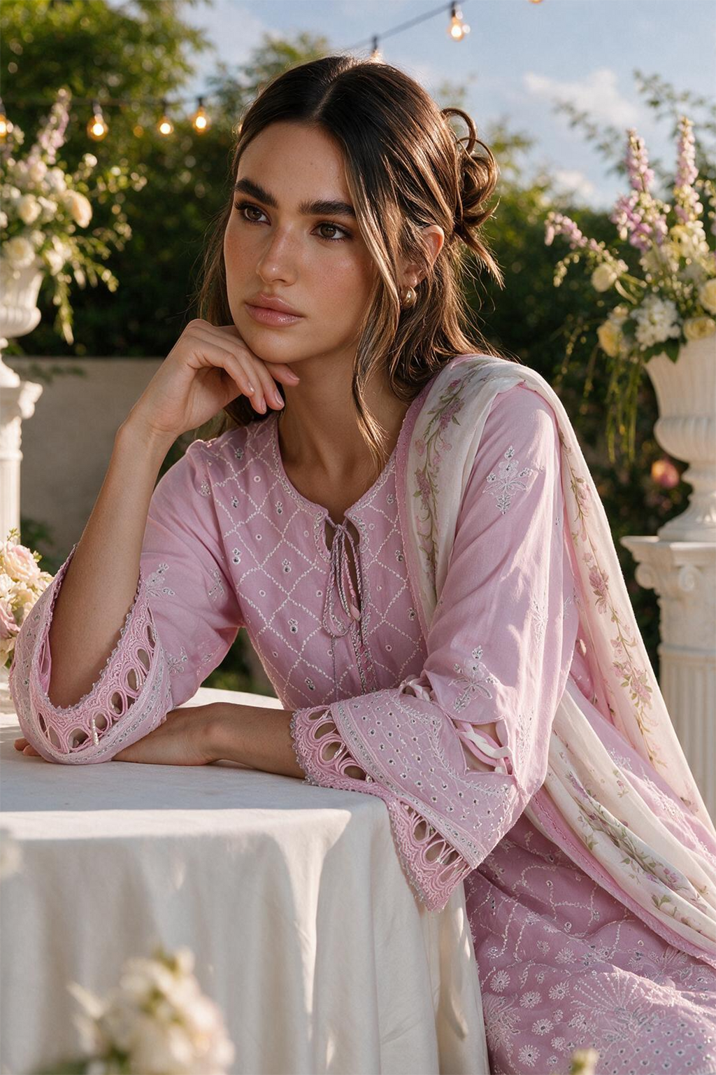 Embroidered Shirt Shalwar Dupatta - 4114