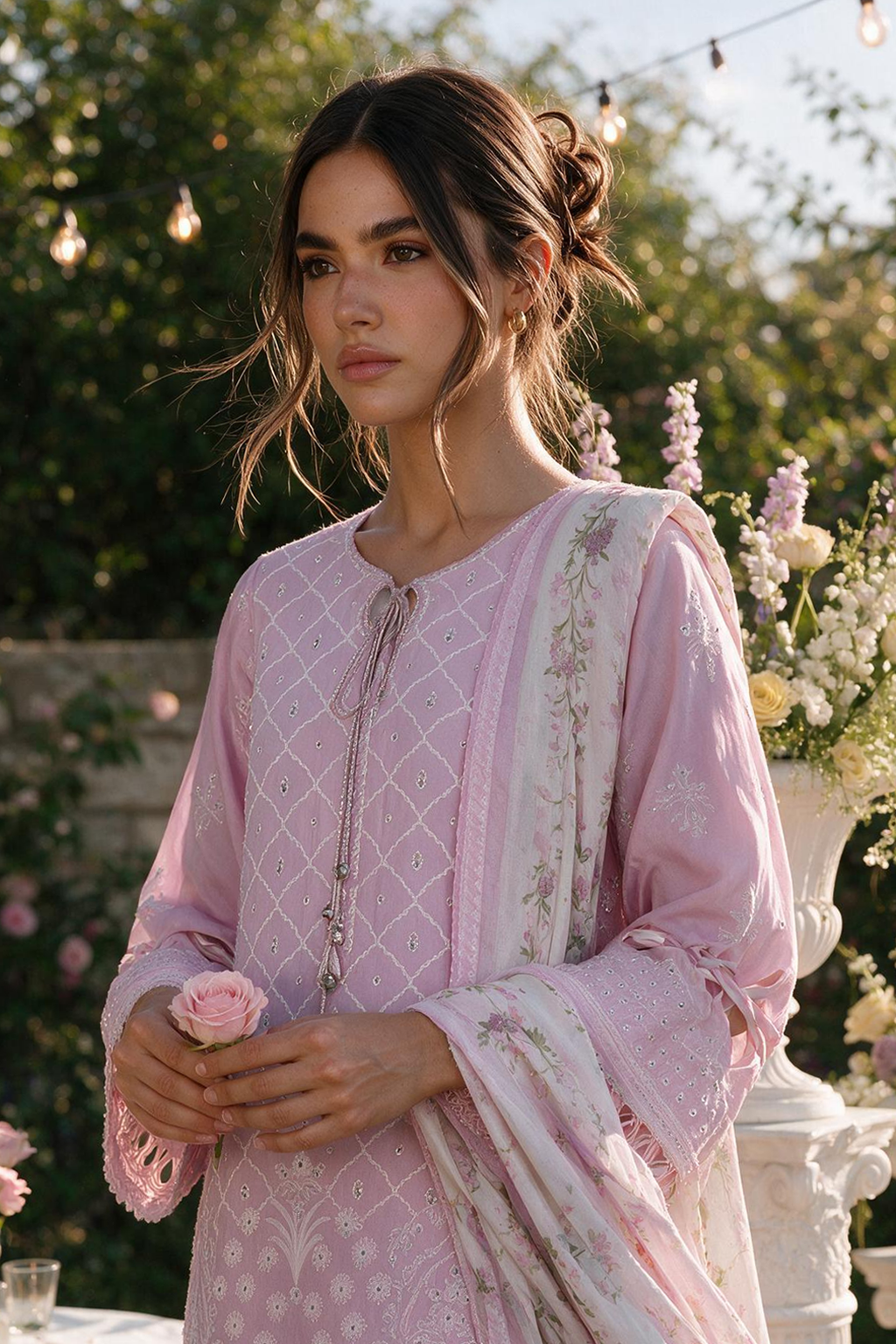 Embroidered Shirt Shalwar Dupatta - 4114