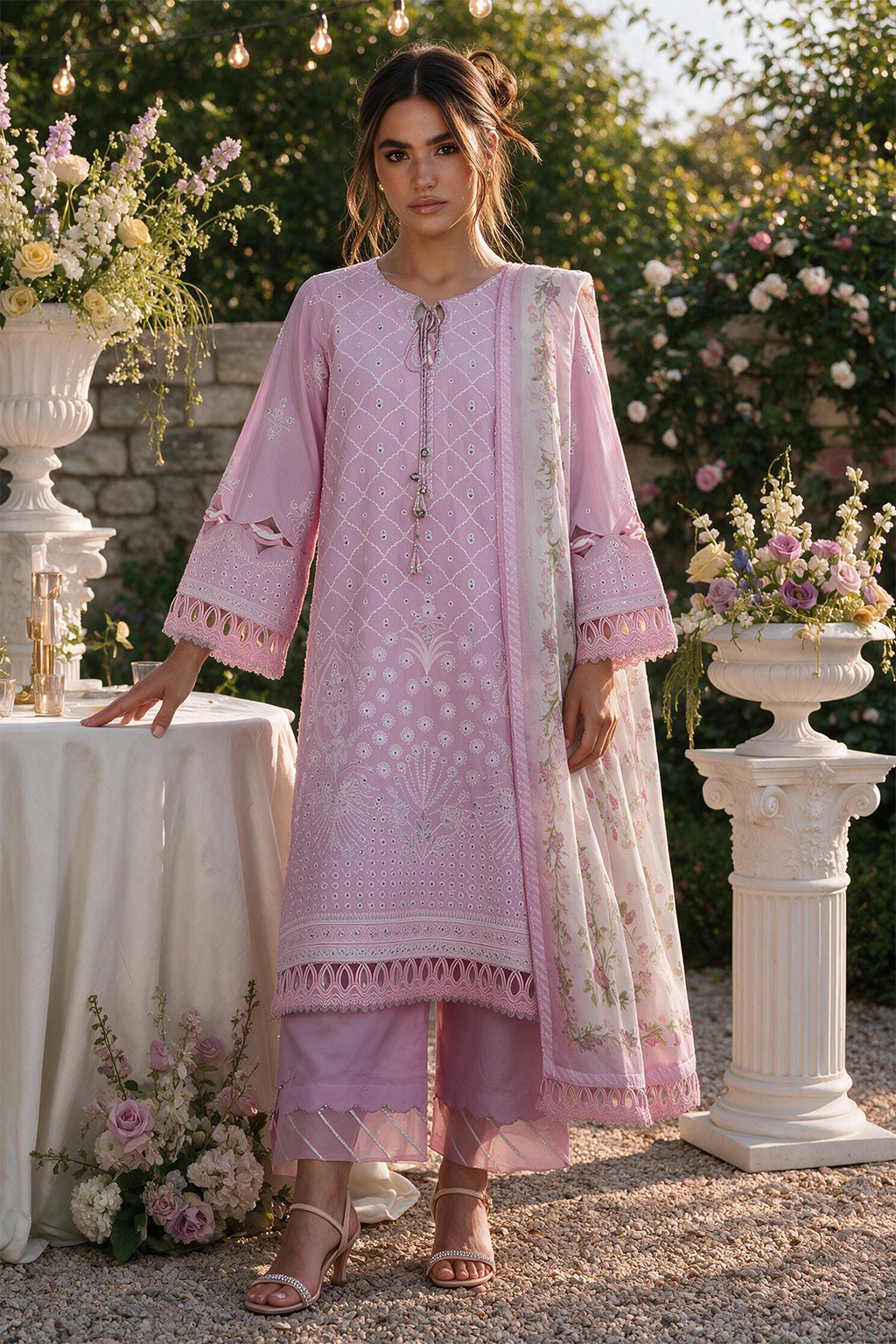 Embroidered Shirt Shalwar Dupatta - 4114