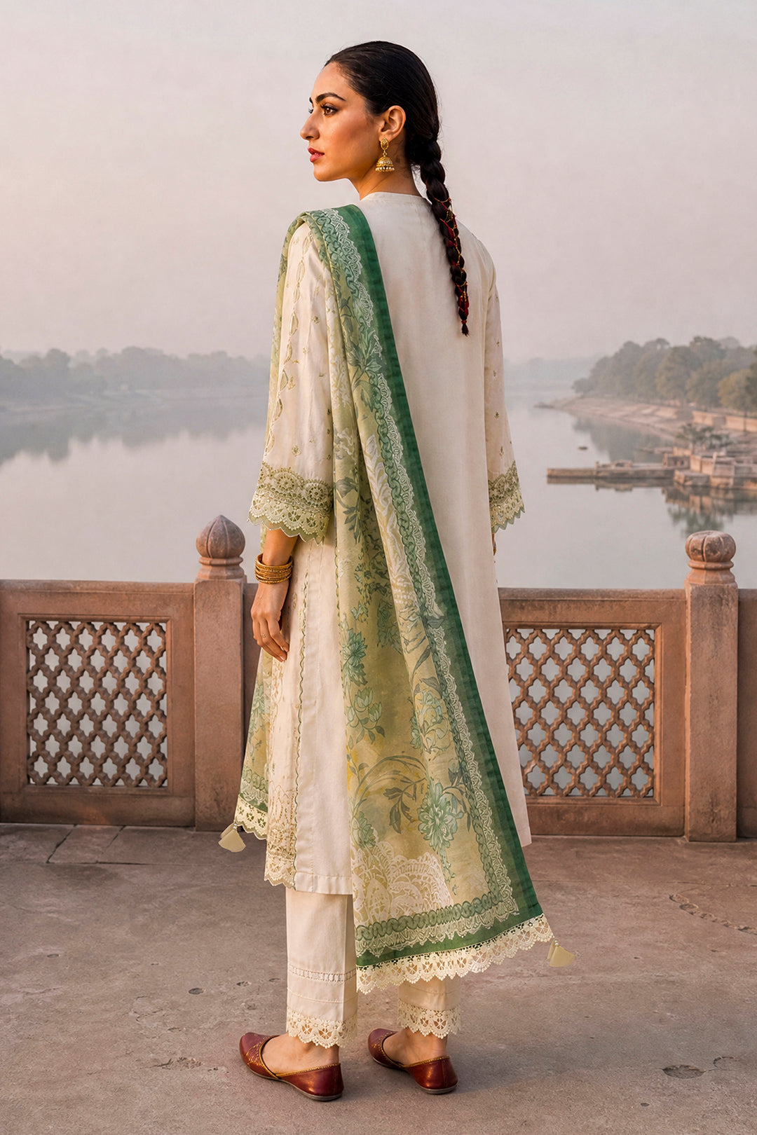 Embroidered Shirt Shalwar Dupatta - 4116
