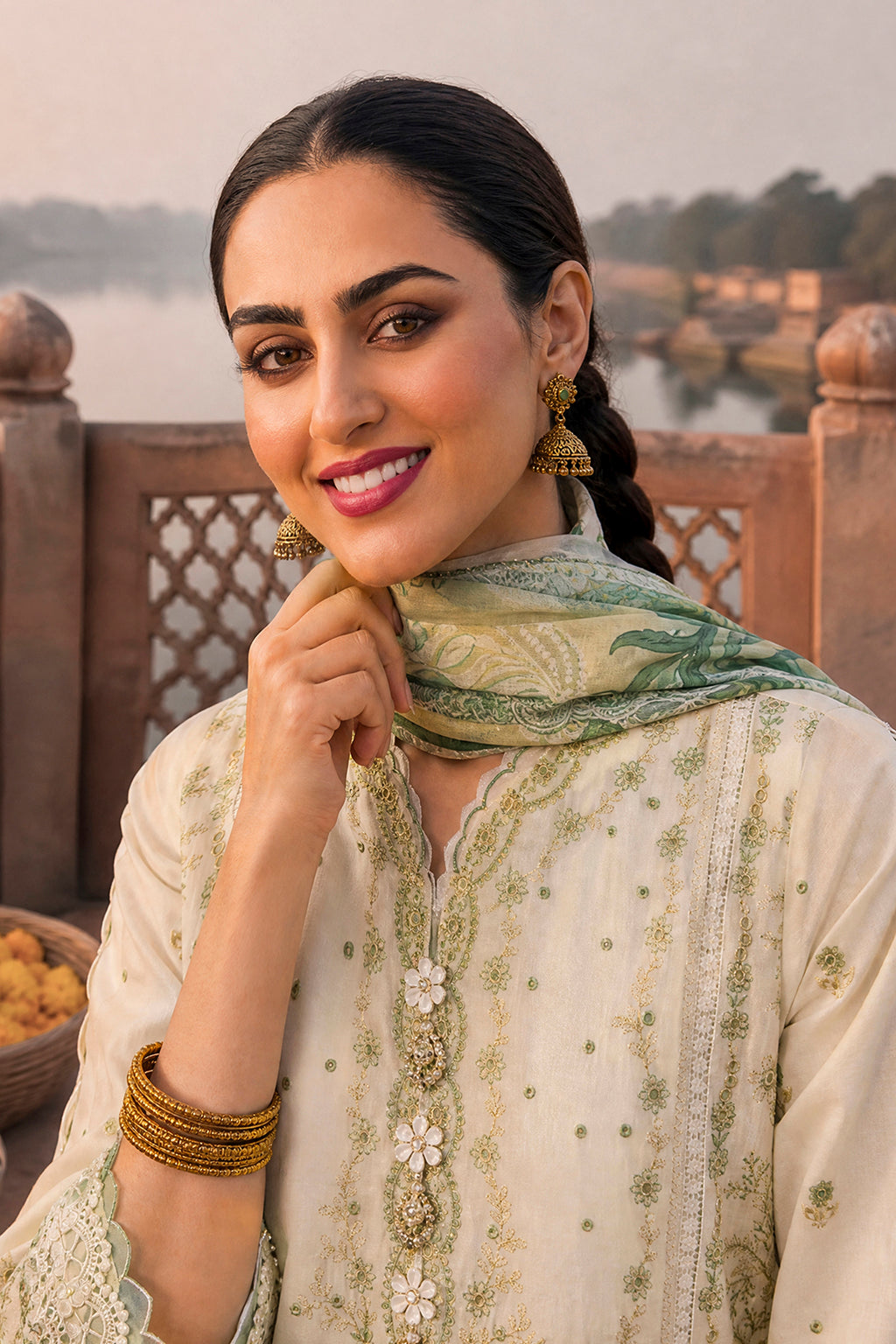 Embroidered Shirt Shalwar Dupatta - 4116