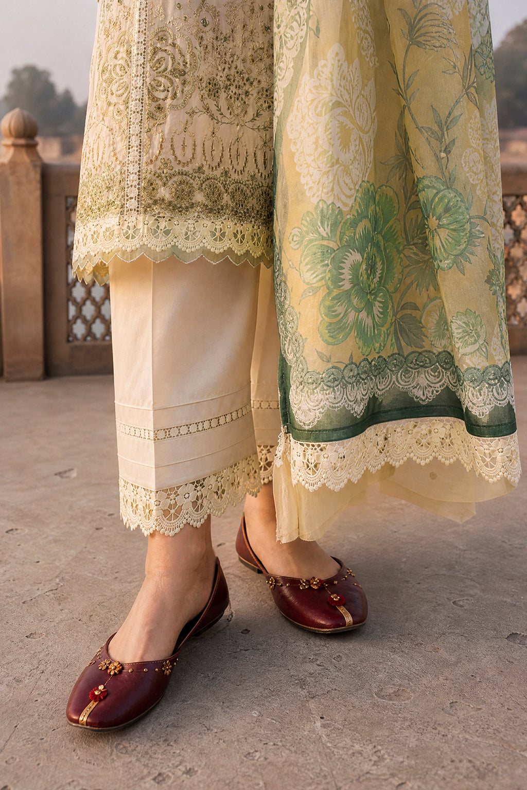 Embroidered Shirt Shalwar Dupatta - 4116