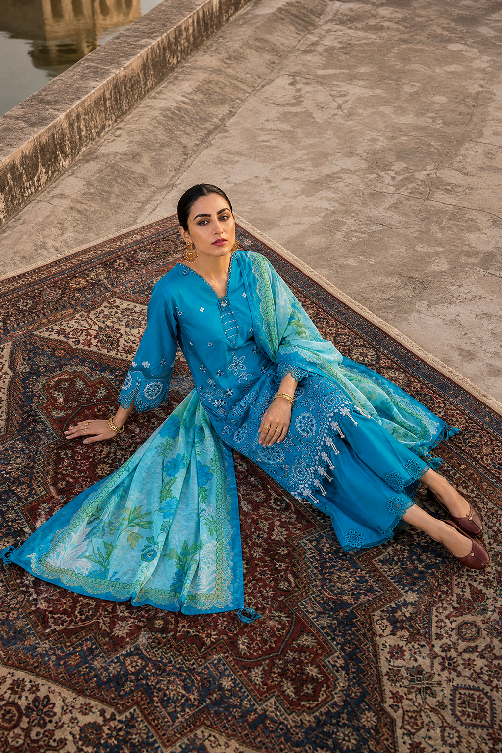 Embroidered Shirt Shalwar Dupatta - 4117