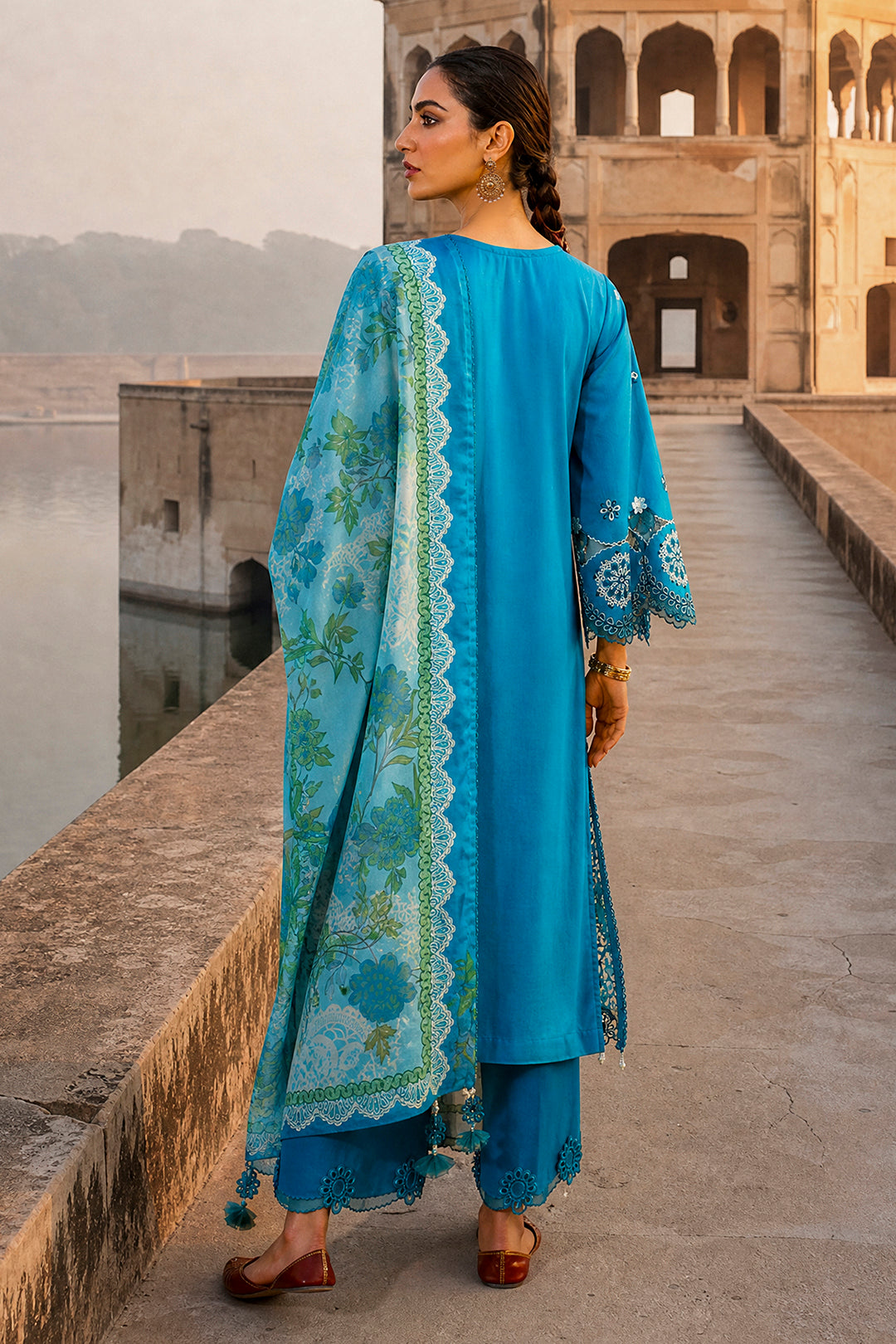 Embroidered Shirt Shalwar Dupatta - 4117