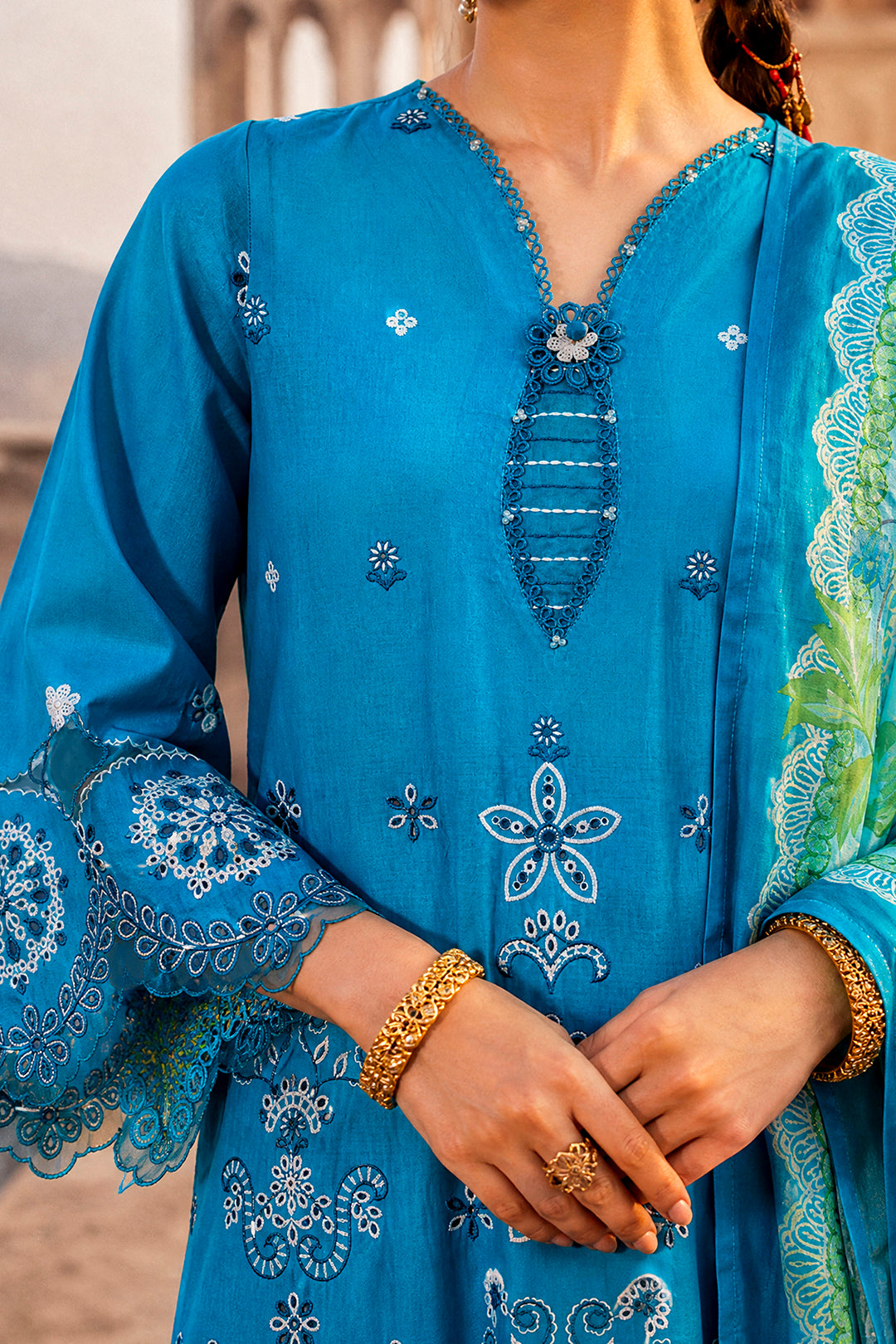 Embroidered Shirt Shalwar Dupatta - 4117