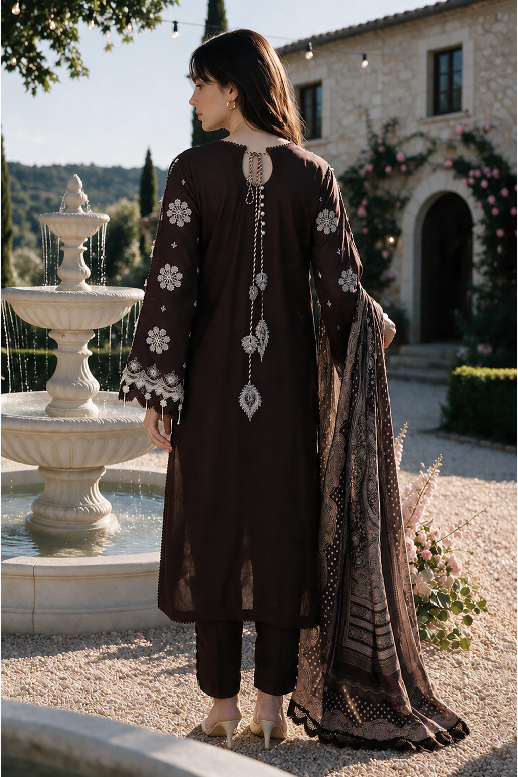 Embroidered Shirt Shalwar Dupatta - 4118