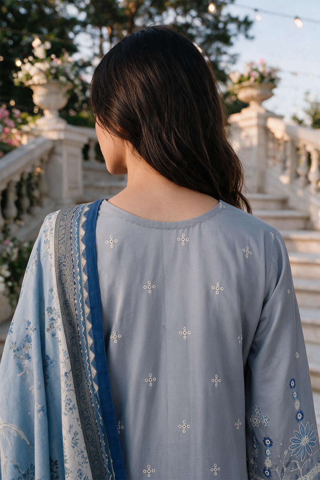 Embroidered Shirt Shalwar Dupatta - 4119