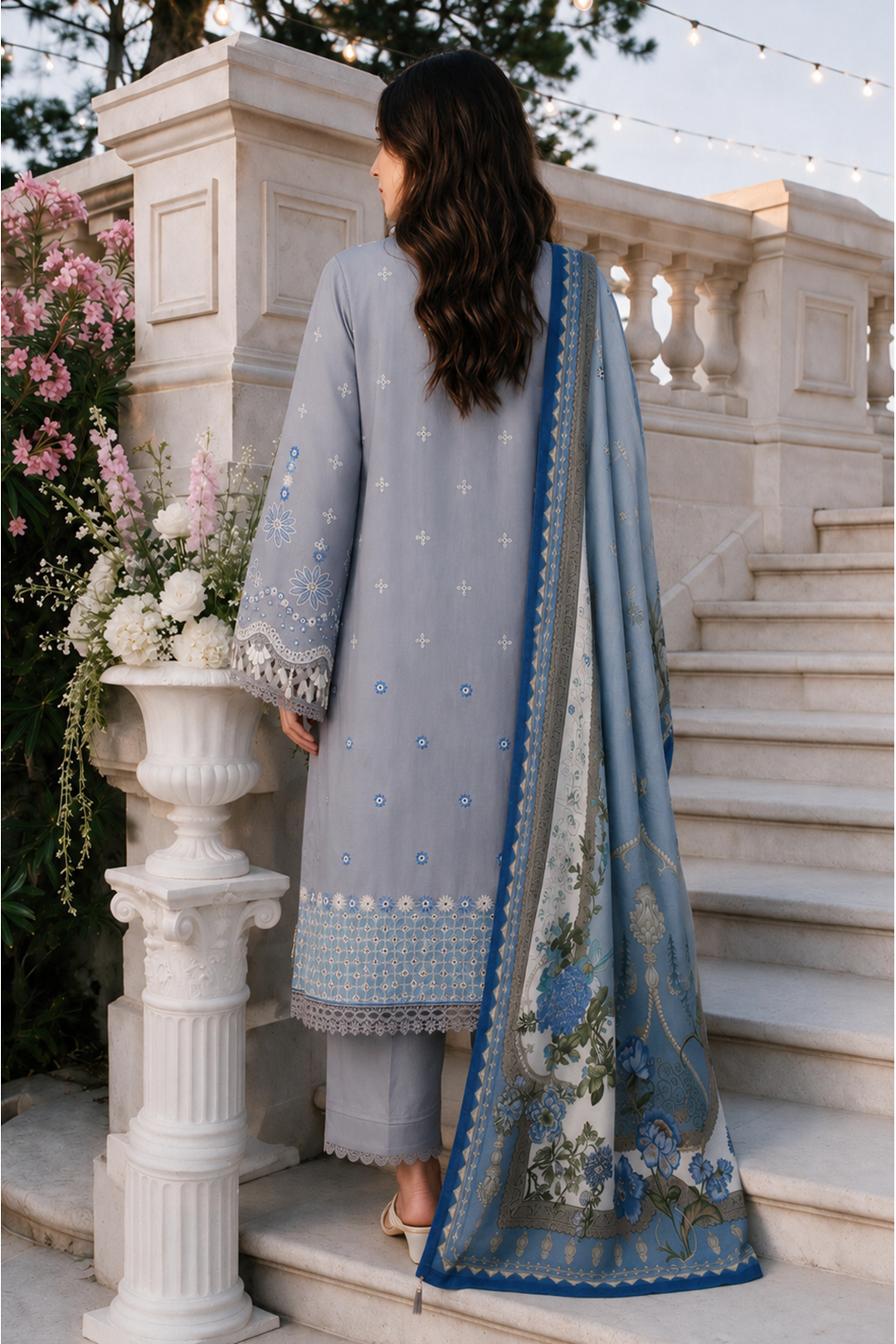 Embroidered Shirt Shalwar Dupatta - 4119