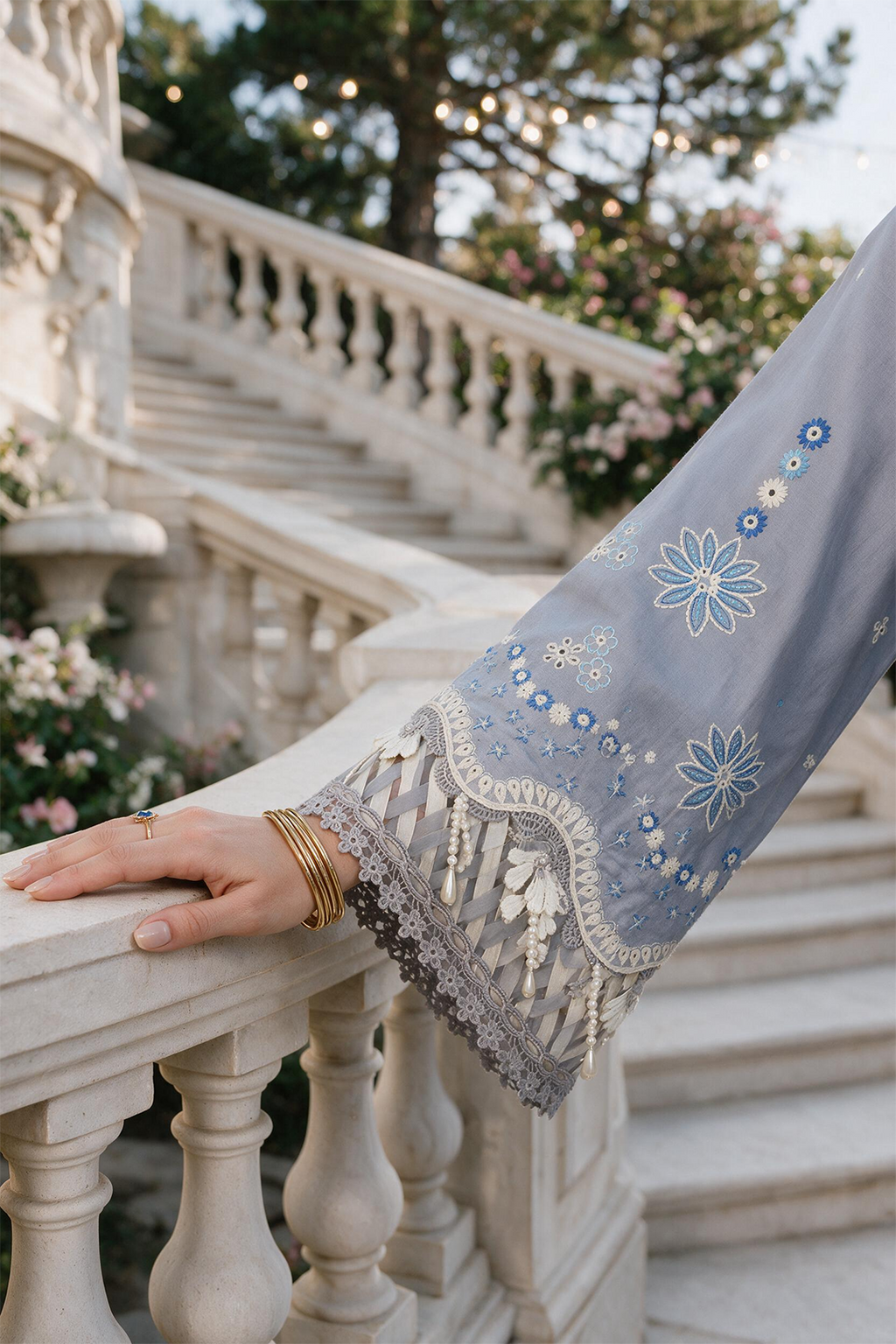 Embroidered Shirt Shalwar Dupatta - 4119