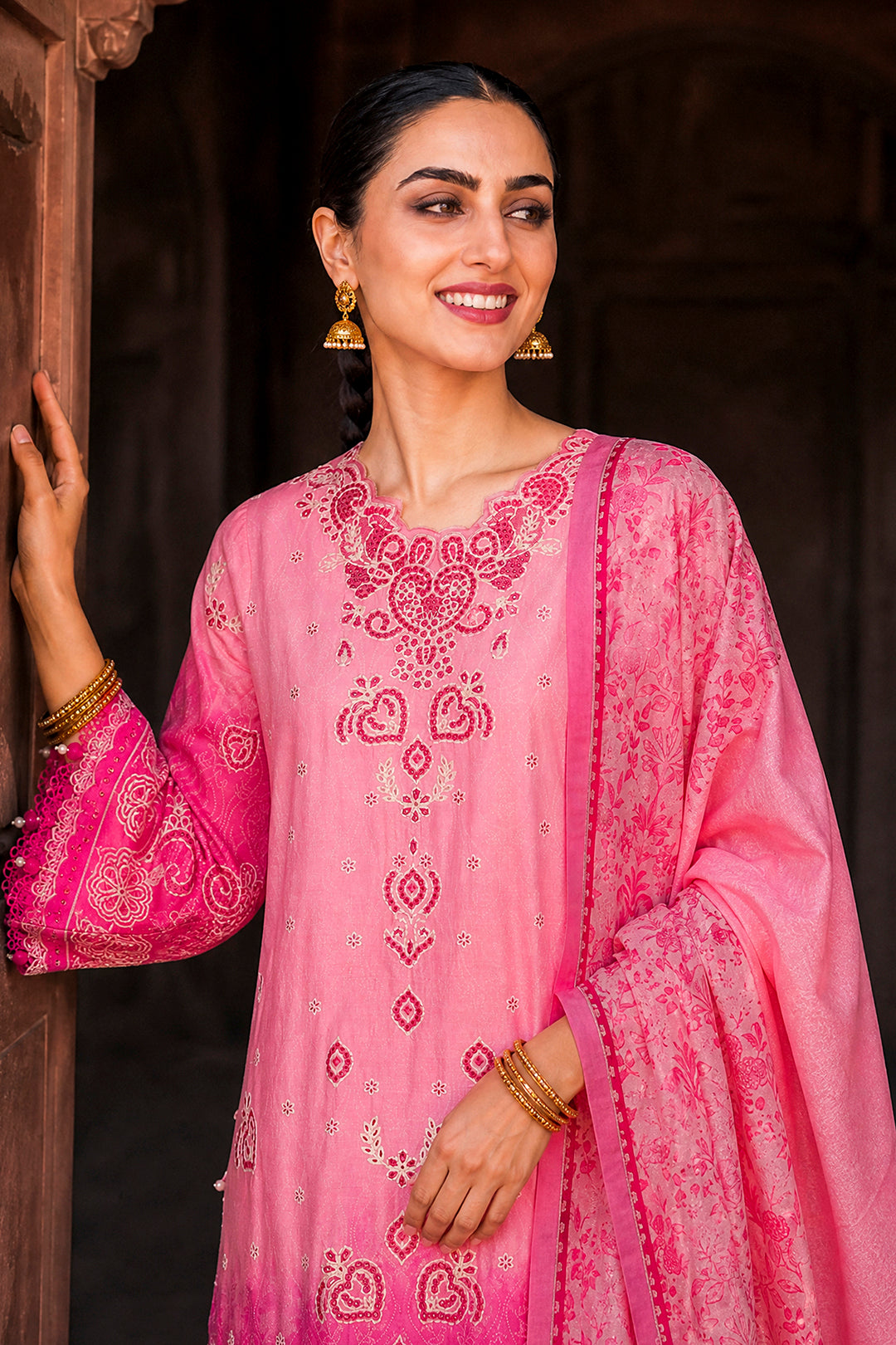 Embroidered Shirt Shalwar Dupatta - 4120