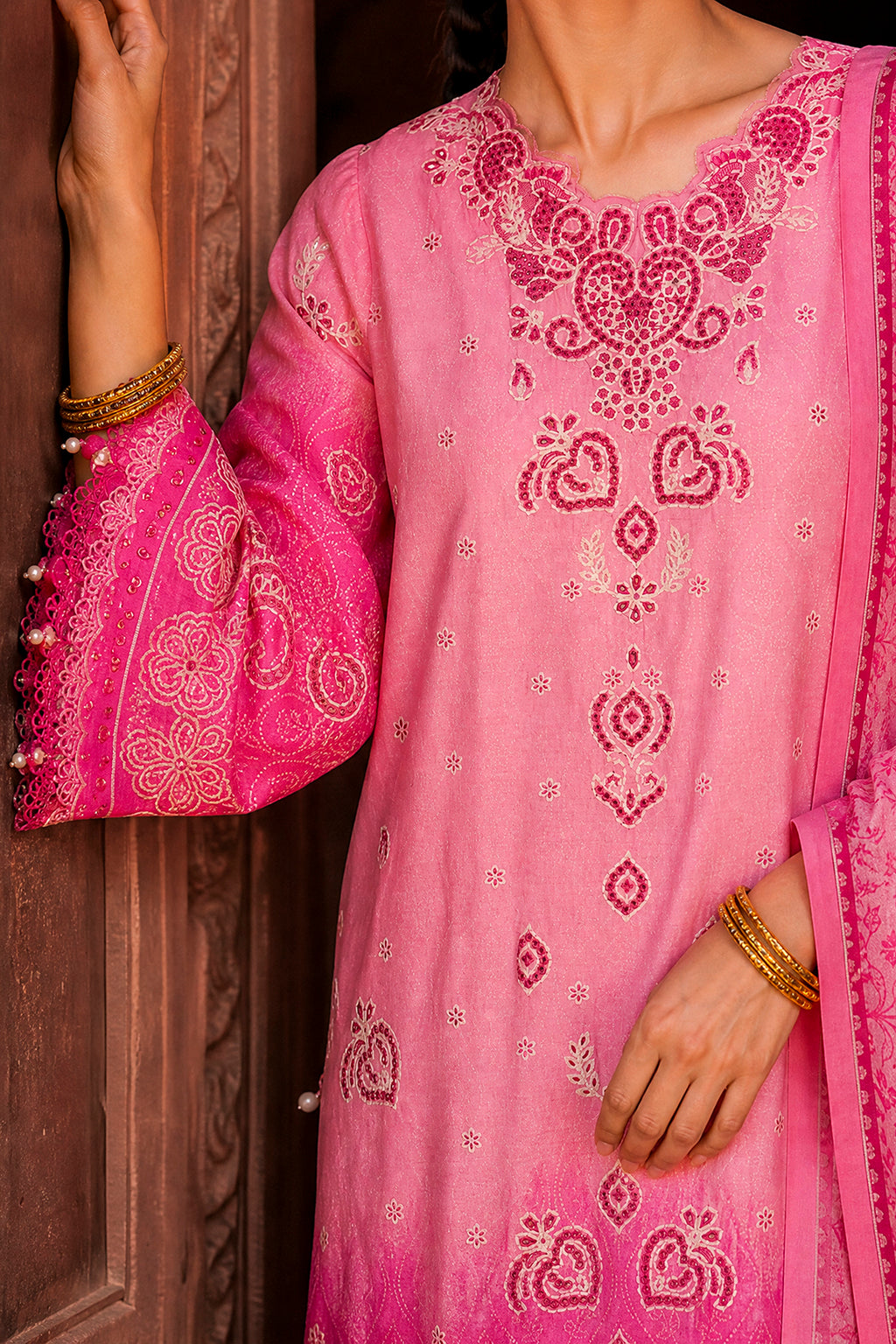 Embroidered Shirt Shalwar Dupatta - 4120