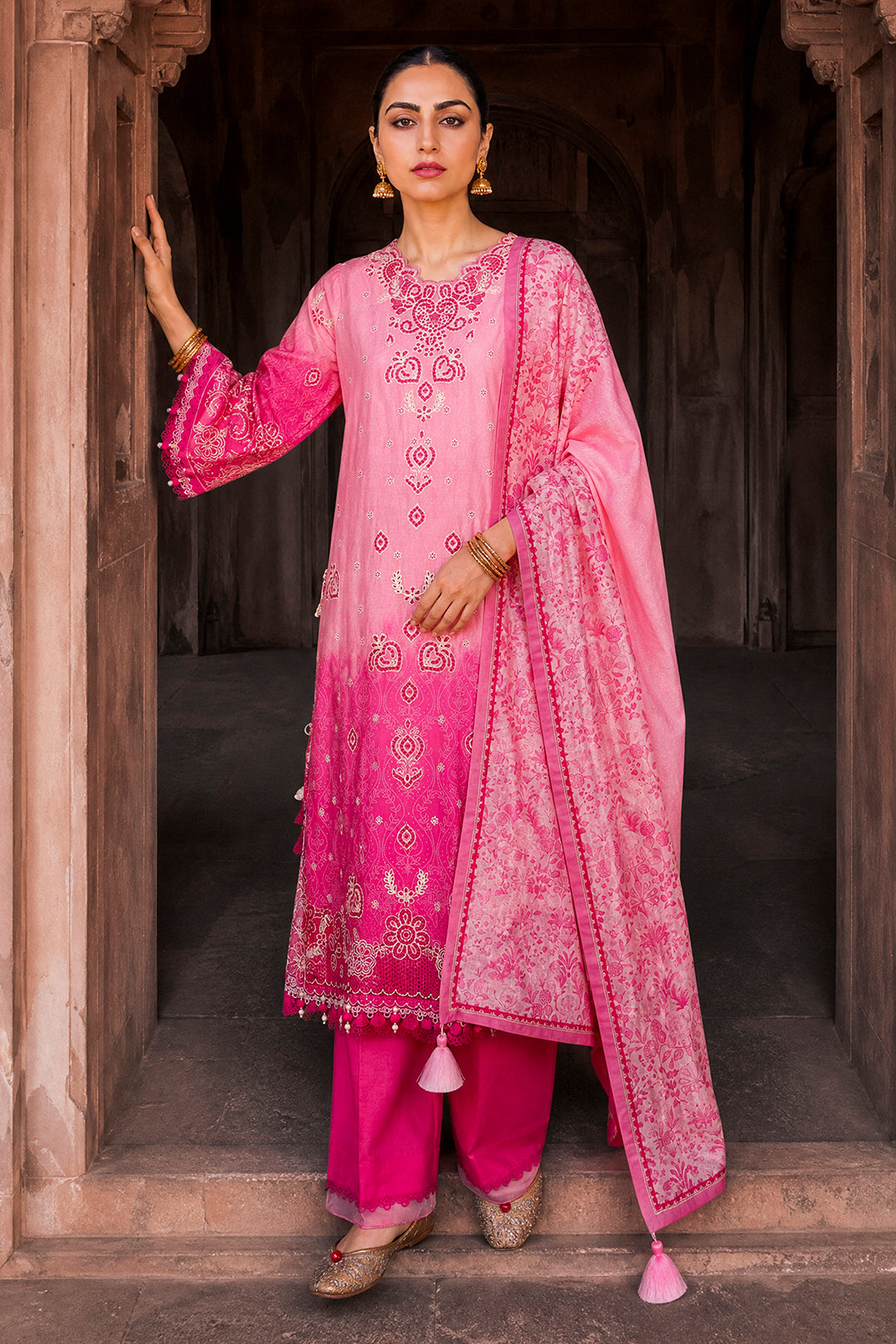 Embroidered Shirt Shalwar Dupatta - 4120