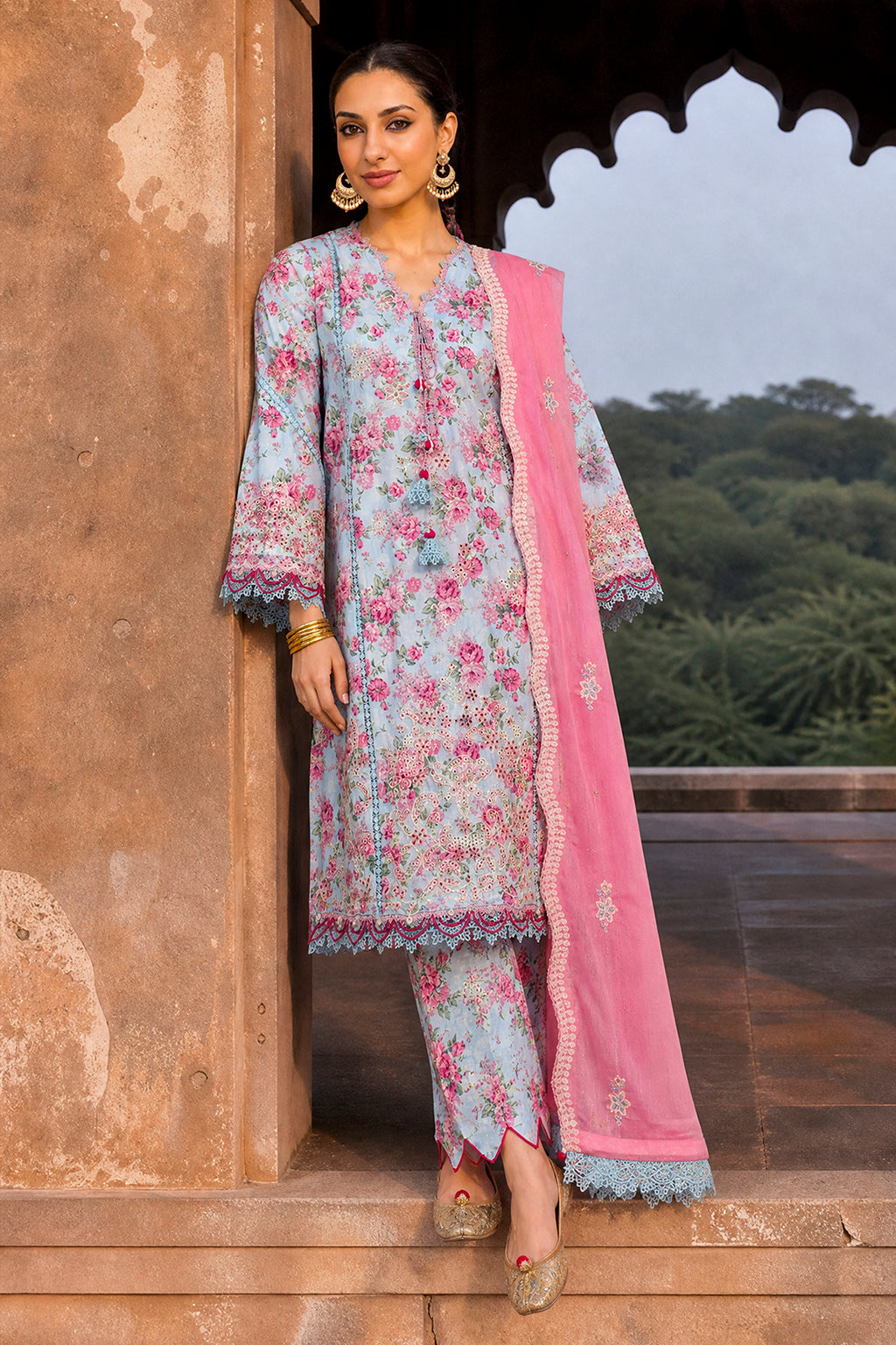 Embroidered Shirt Shalwar Dupatta - 4121