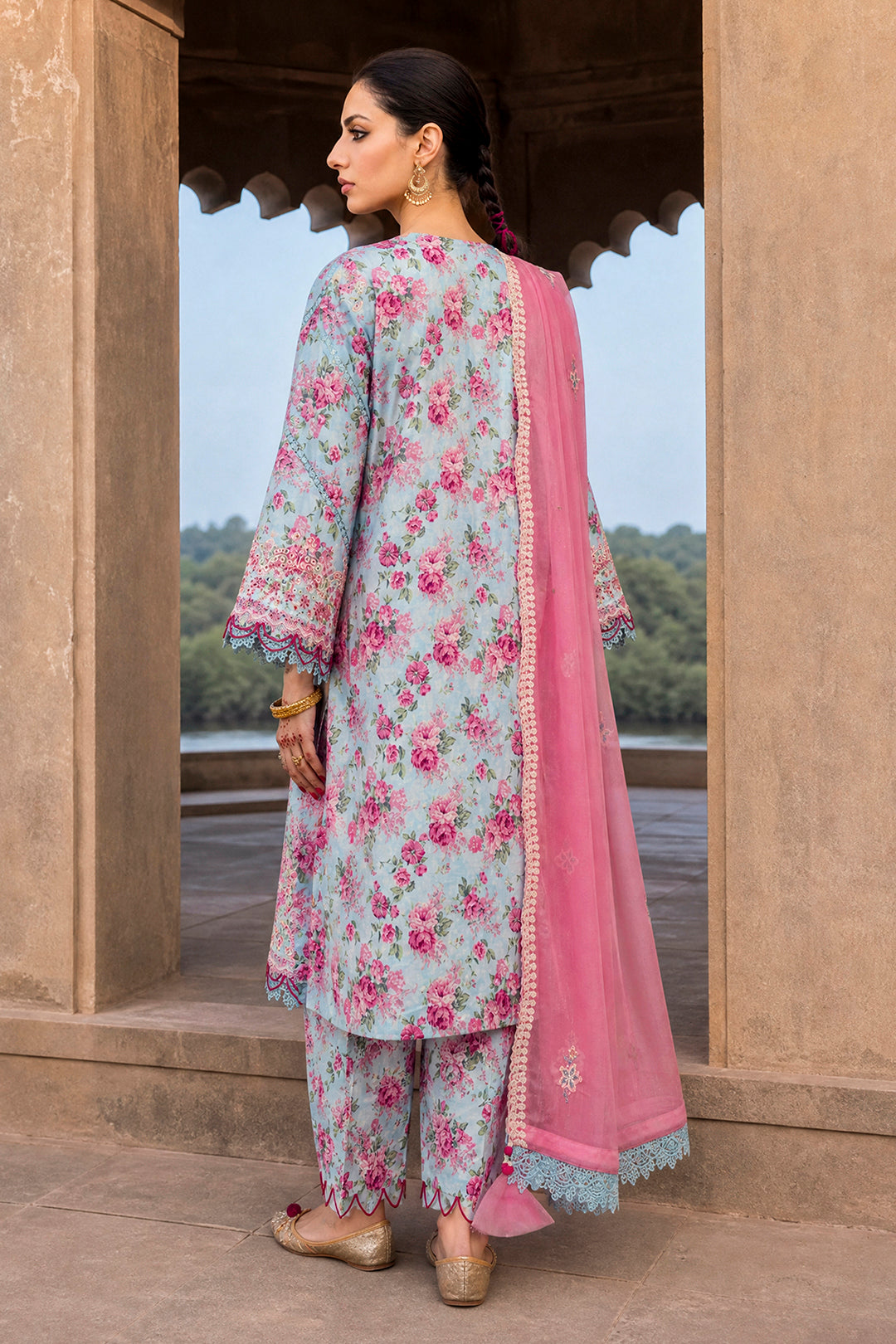 Embroidered Shirt Shalwar Dupatta - 4121