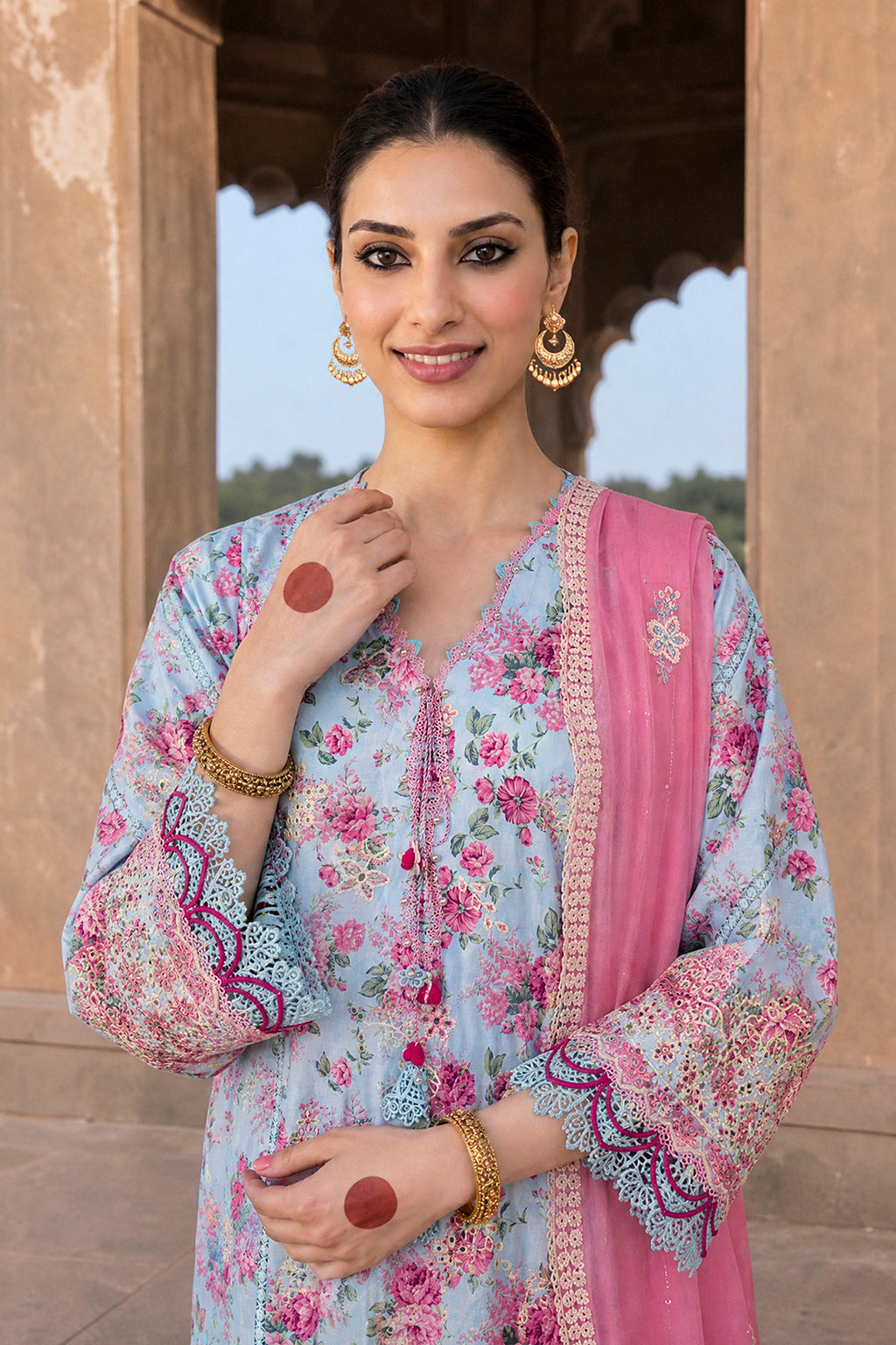 Embroidered Shirt Shalwar Dupatta - 4121