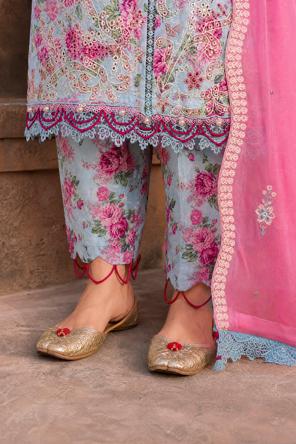 Embroidered Shirt Shalwar Dupatta - 4121