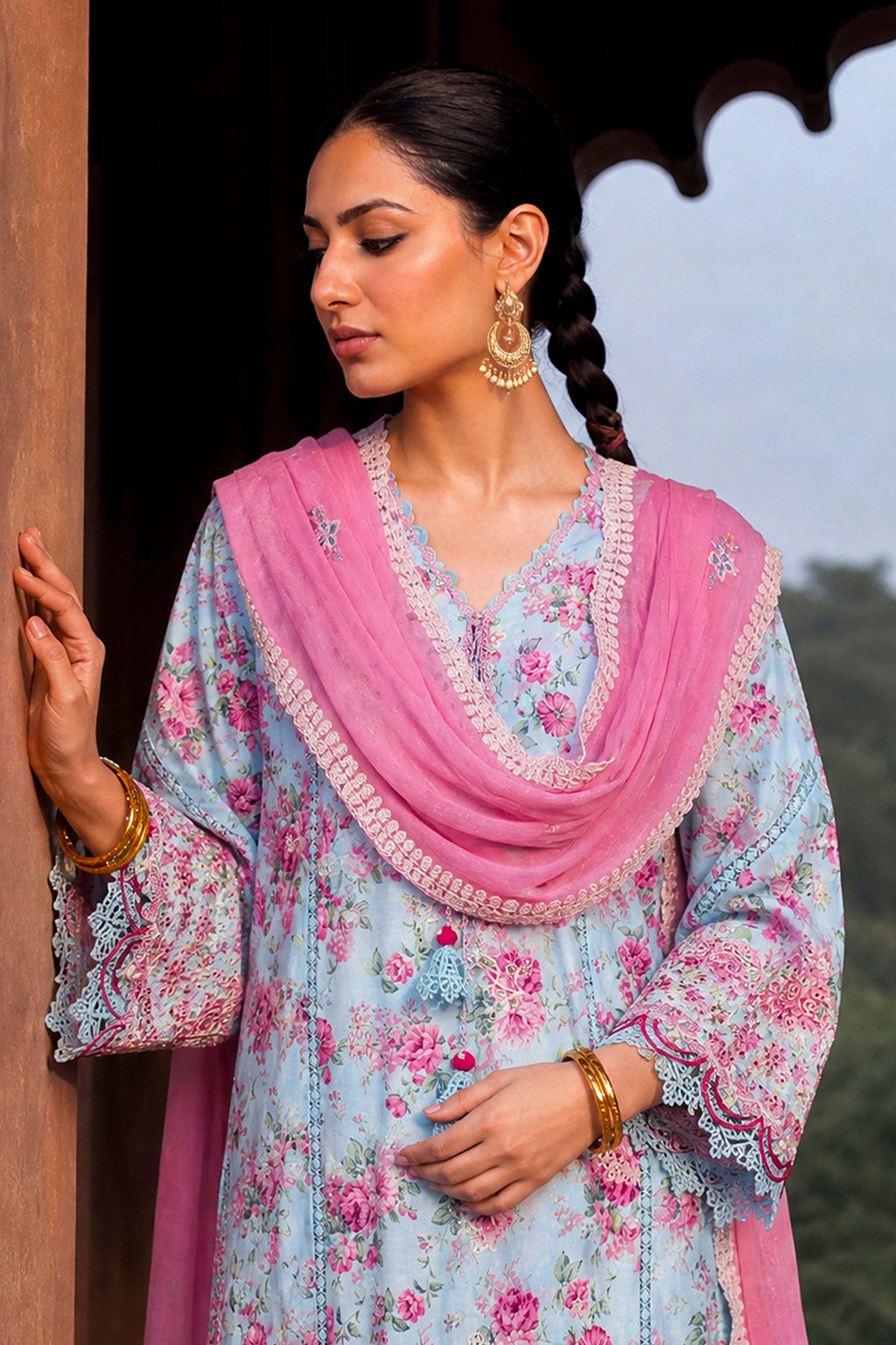 Embroidered Shirt Shalwar Dupatta - 4121