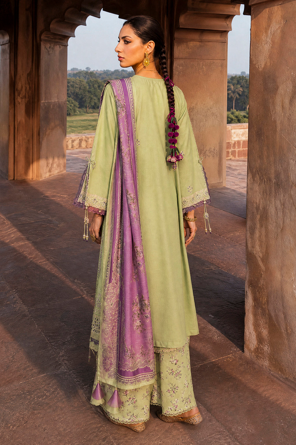 Embroidered Shirt Shalwar Dupatta - 4122