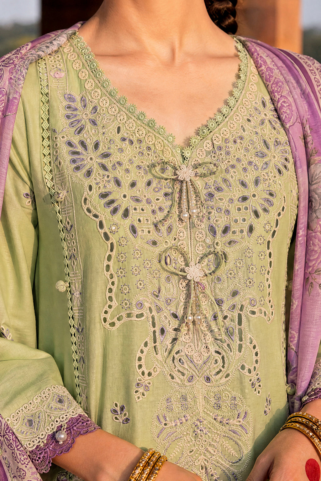 Embroidered Shirt Shalwar Dupatta - 4122