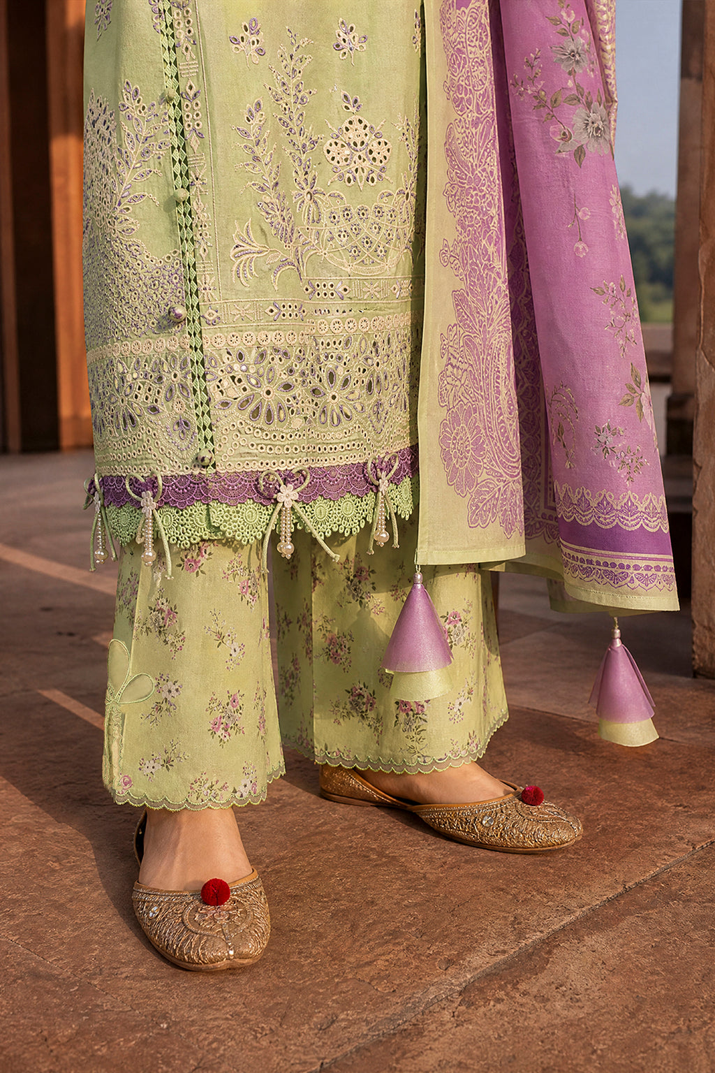Embroidered Shirt Shalwar Dupatta - 4122
