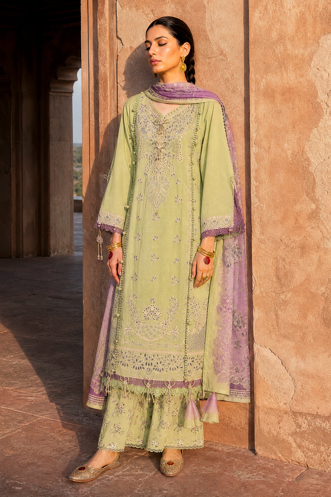 Embroidered Shirt Shalwar Dupatta - 4122