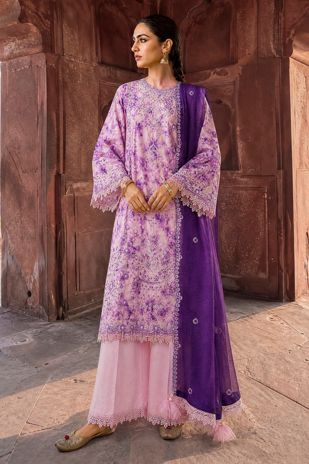 Embroidered Shirt Shalwar Dupatta - 4123