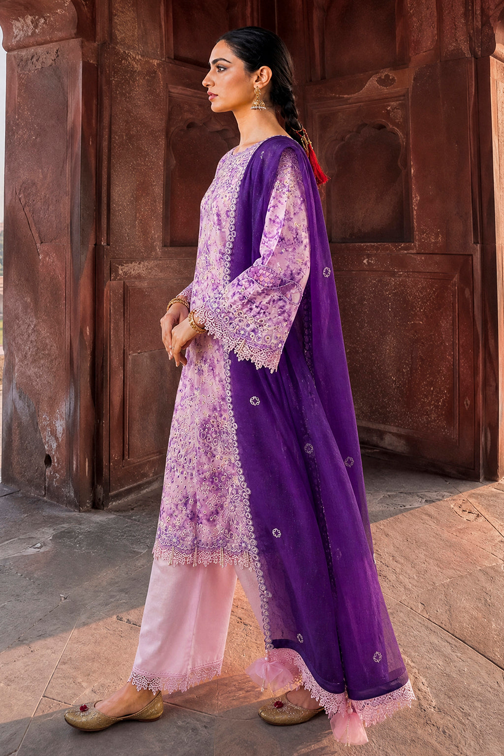 Embroidered Shirt Shalwar Dupatta - 4123