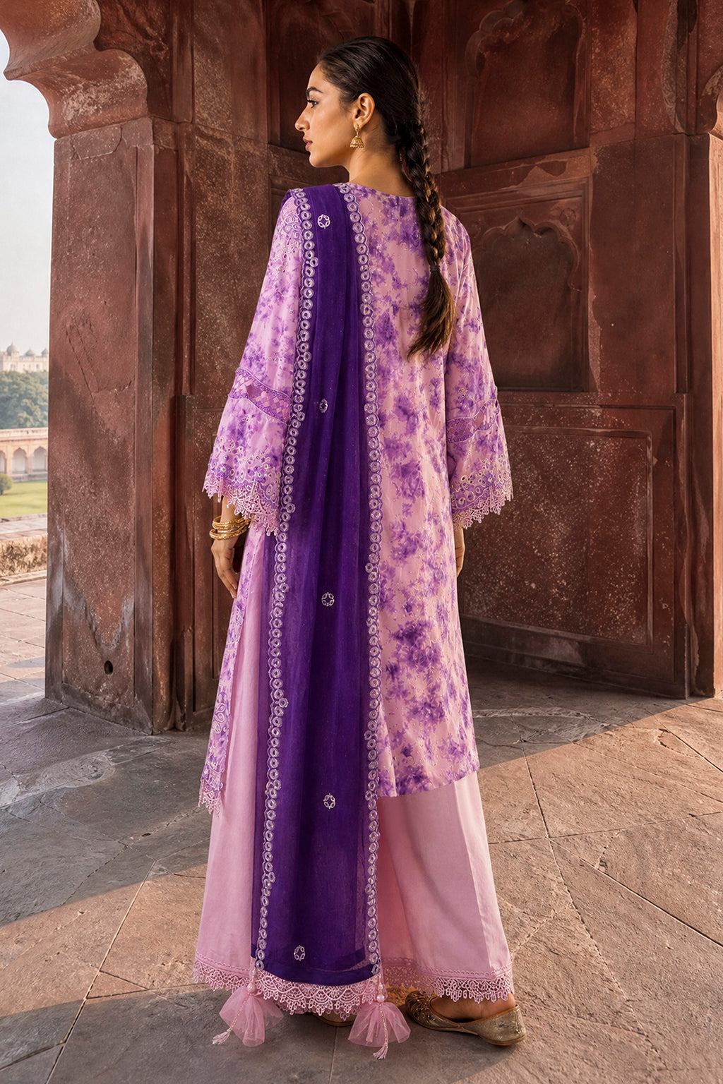 Embroidered Shirt Shalwar Dupatta - 4123