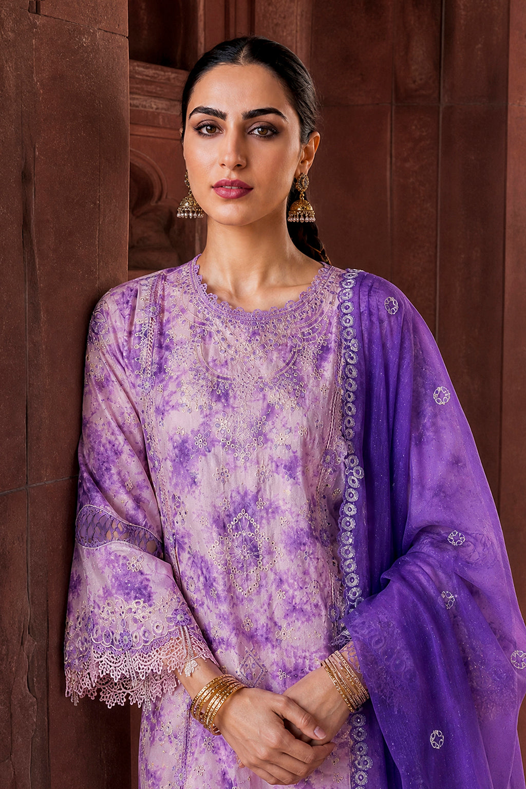 Embroidered Shirt Shalwar Dupatta - 4123