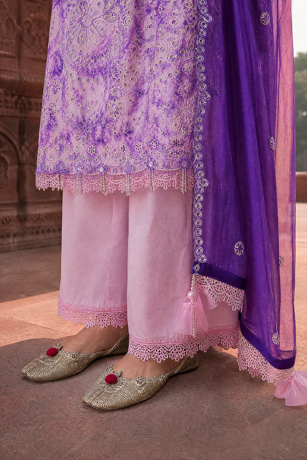 Embroidered Shirt Shalwar Dupatta - 4123