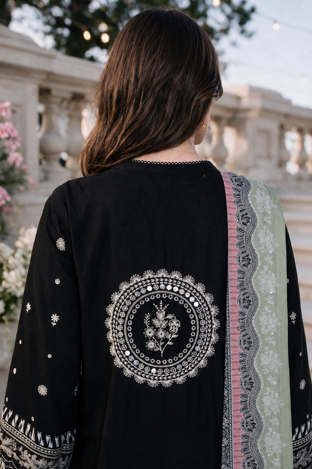 Embroidered Shirt Shalwar Dupatta - 4124
