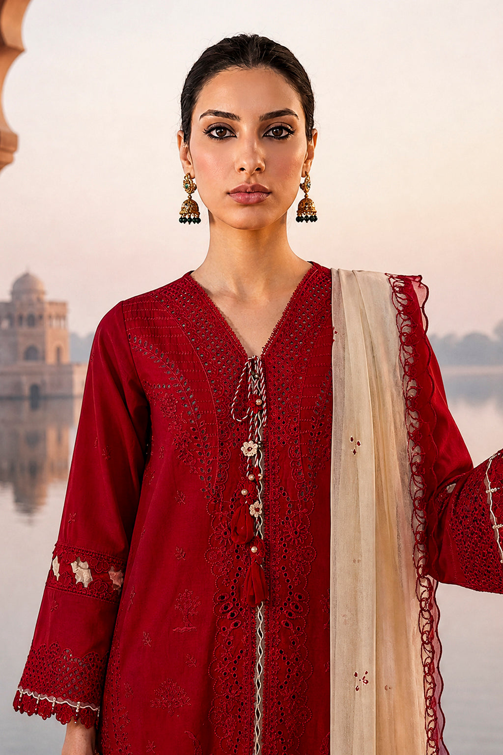 Embroidered Shirt Shalwar Dupatta - 4125