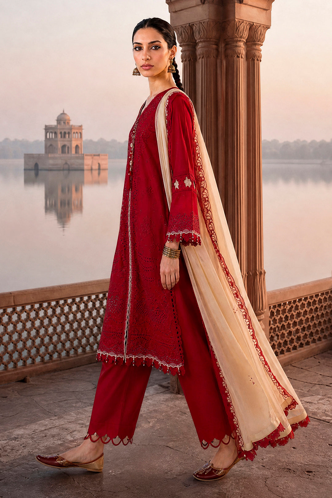 Embroidered Shirt Shalwar Dupatta - 4125