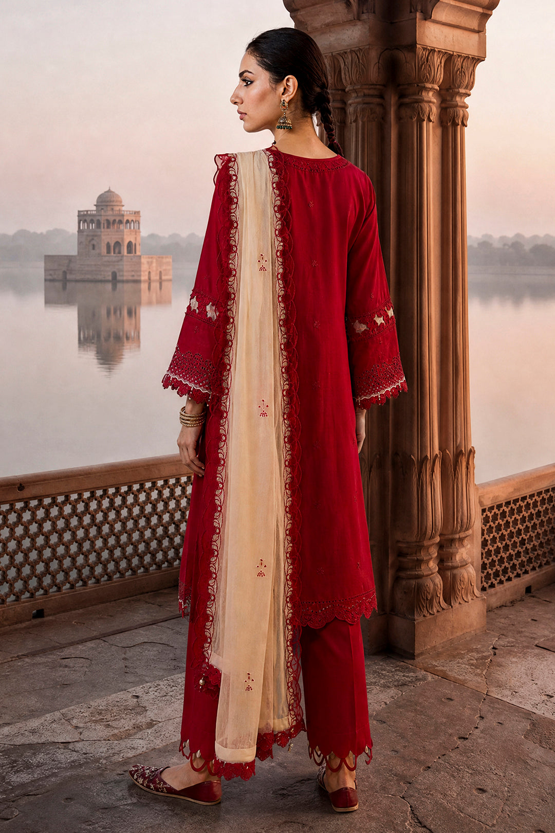 Embroidered Shirt Shalwar Dupatta - 4125