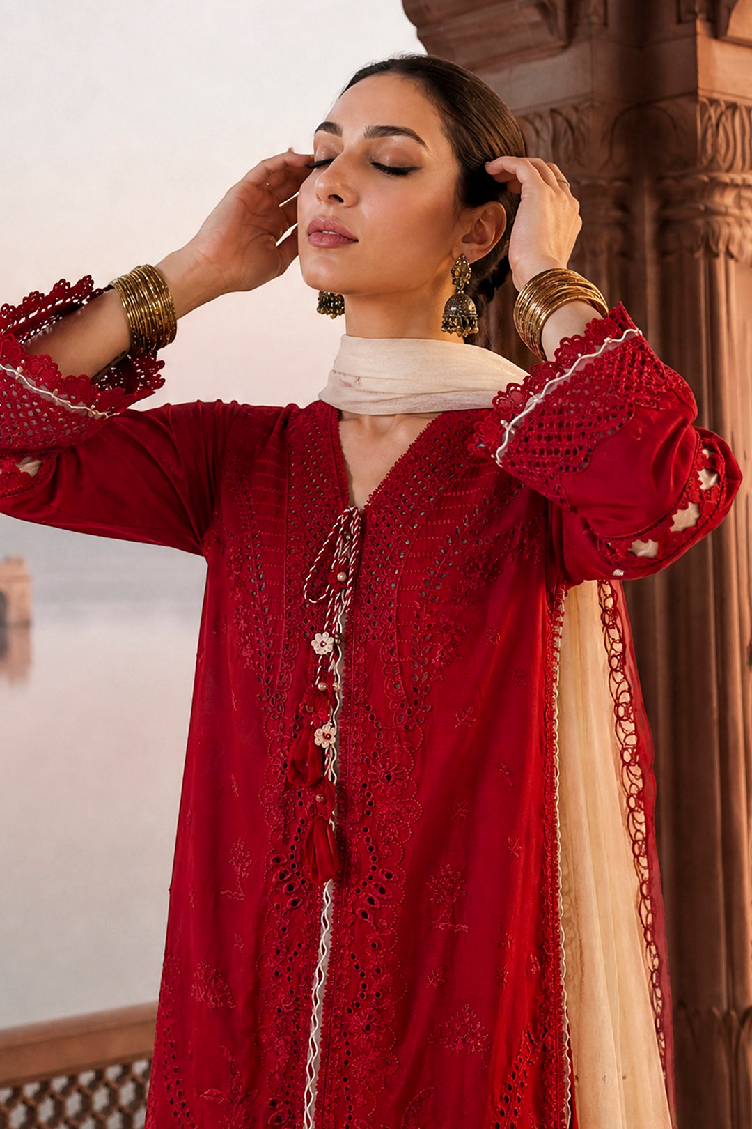 Embroidered Shirt Shalwar Dupatta - 4125